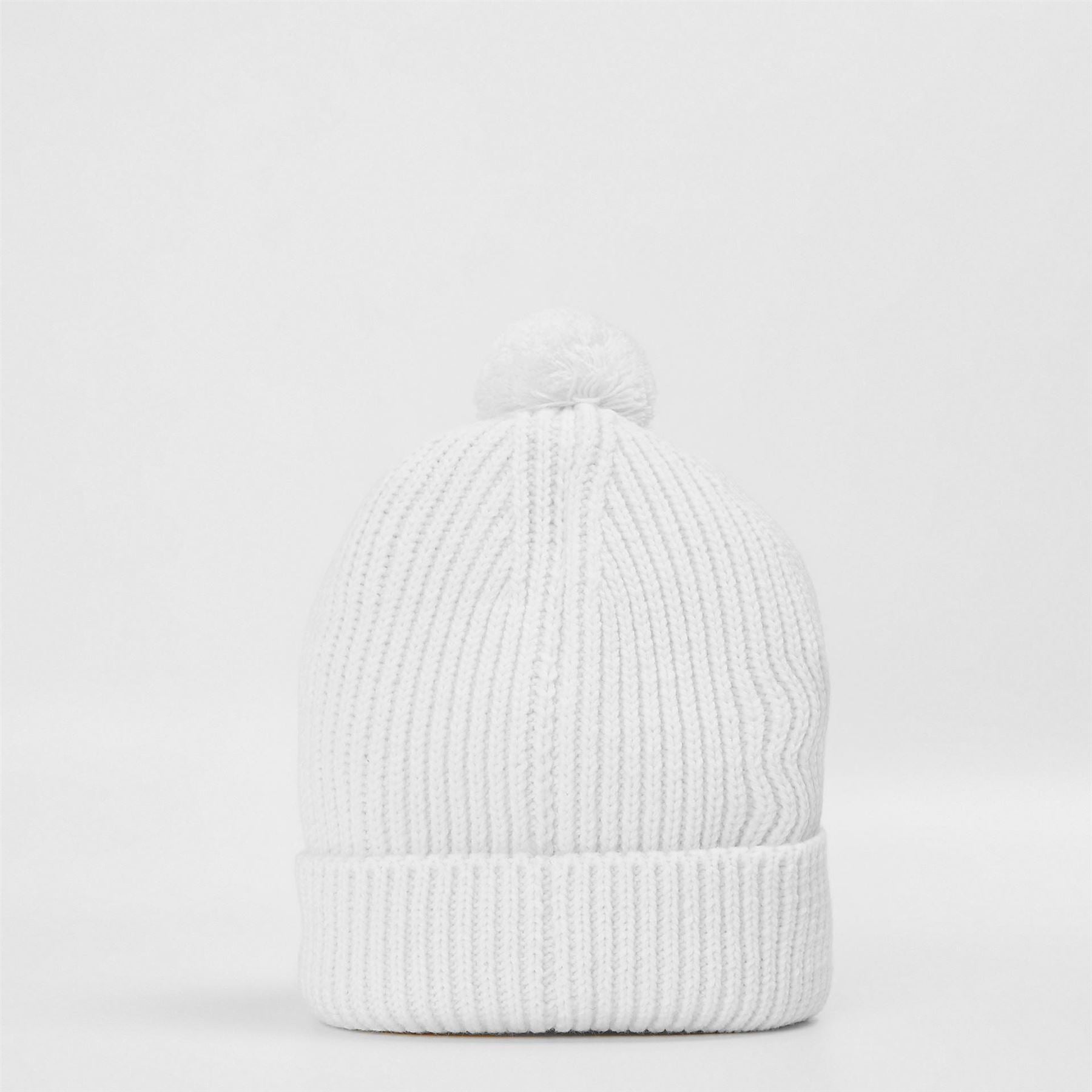 The North Face North Face Tnf Logo Box Pom Beanie Gardenia wh