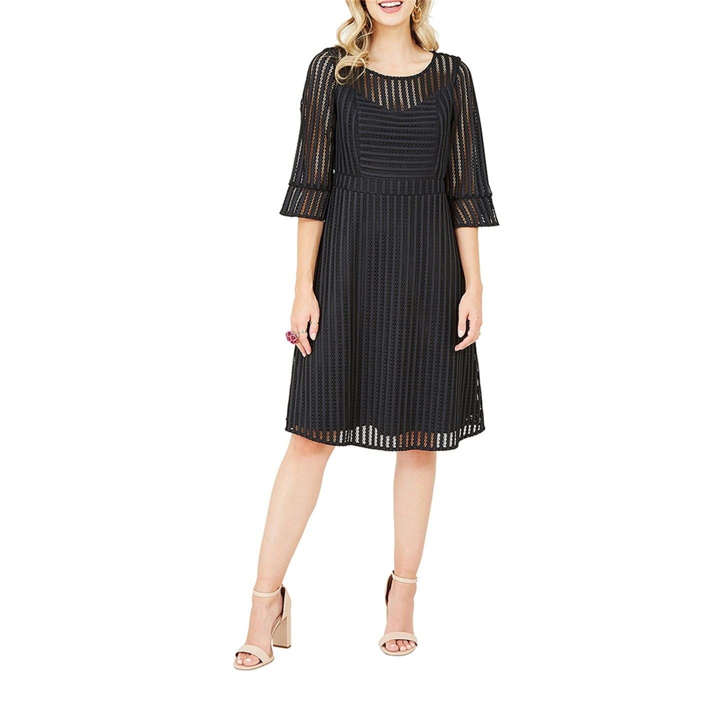 Yumi Fishnet Skater Dress