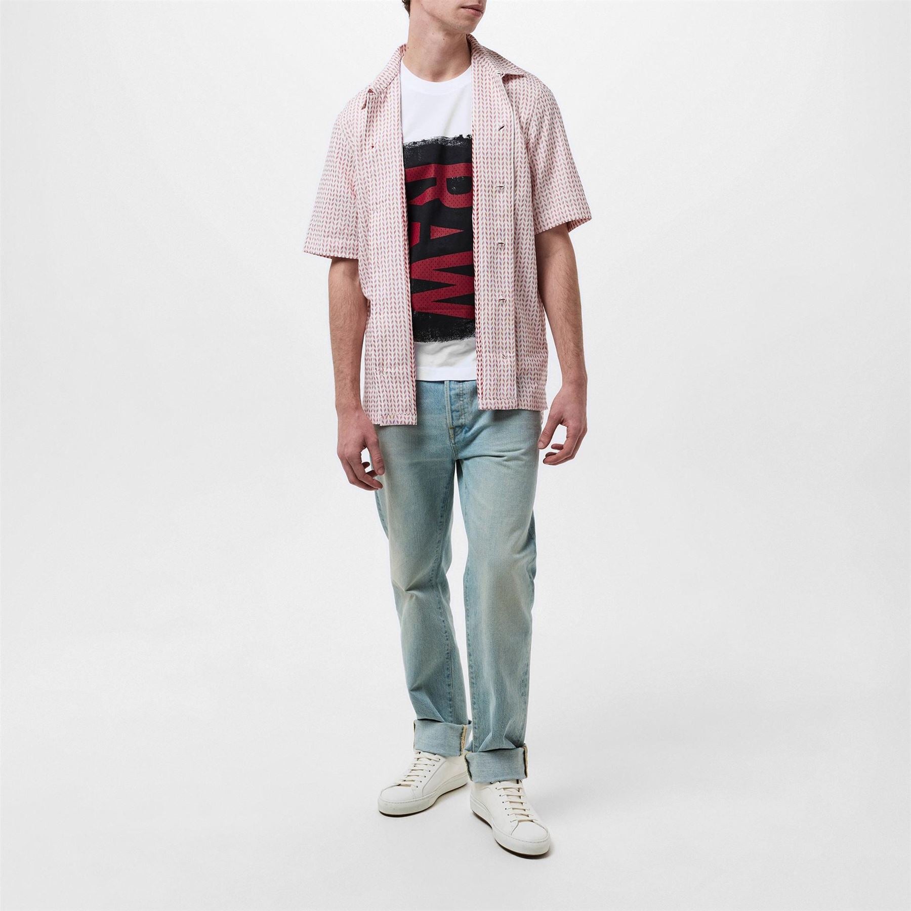 G Star Painted Lettering Crew Neck T-Shirt