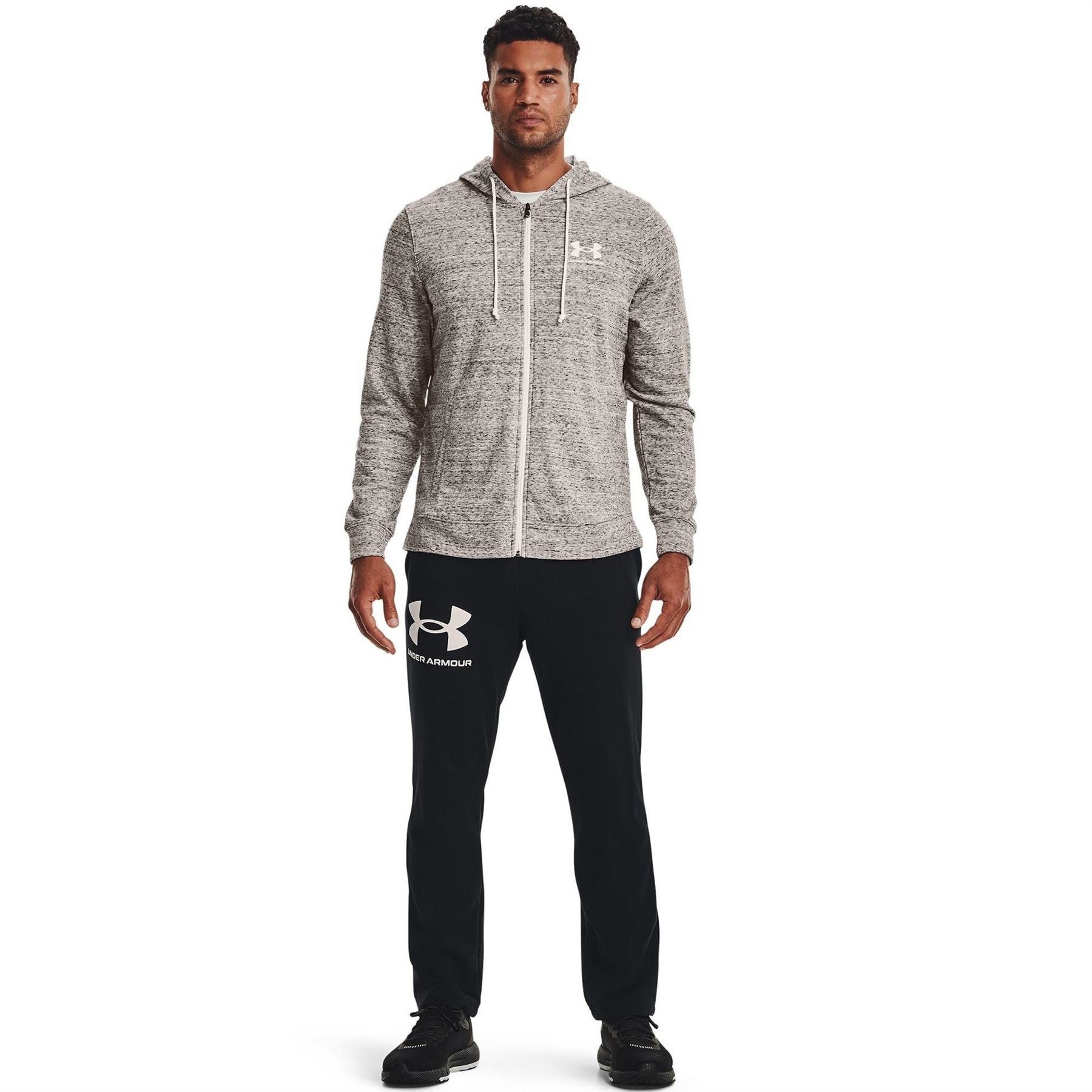 Under Armour Mens Armour Rival Full Zip Hoodie