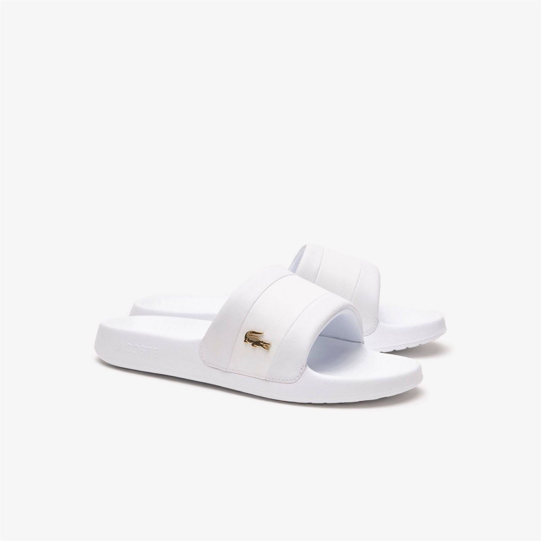 Lacoste Crocodile Print Flatform Slides