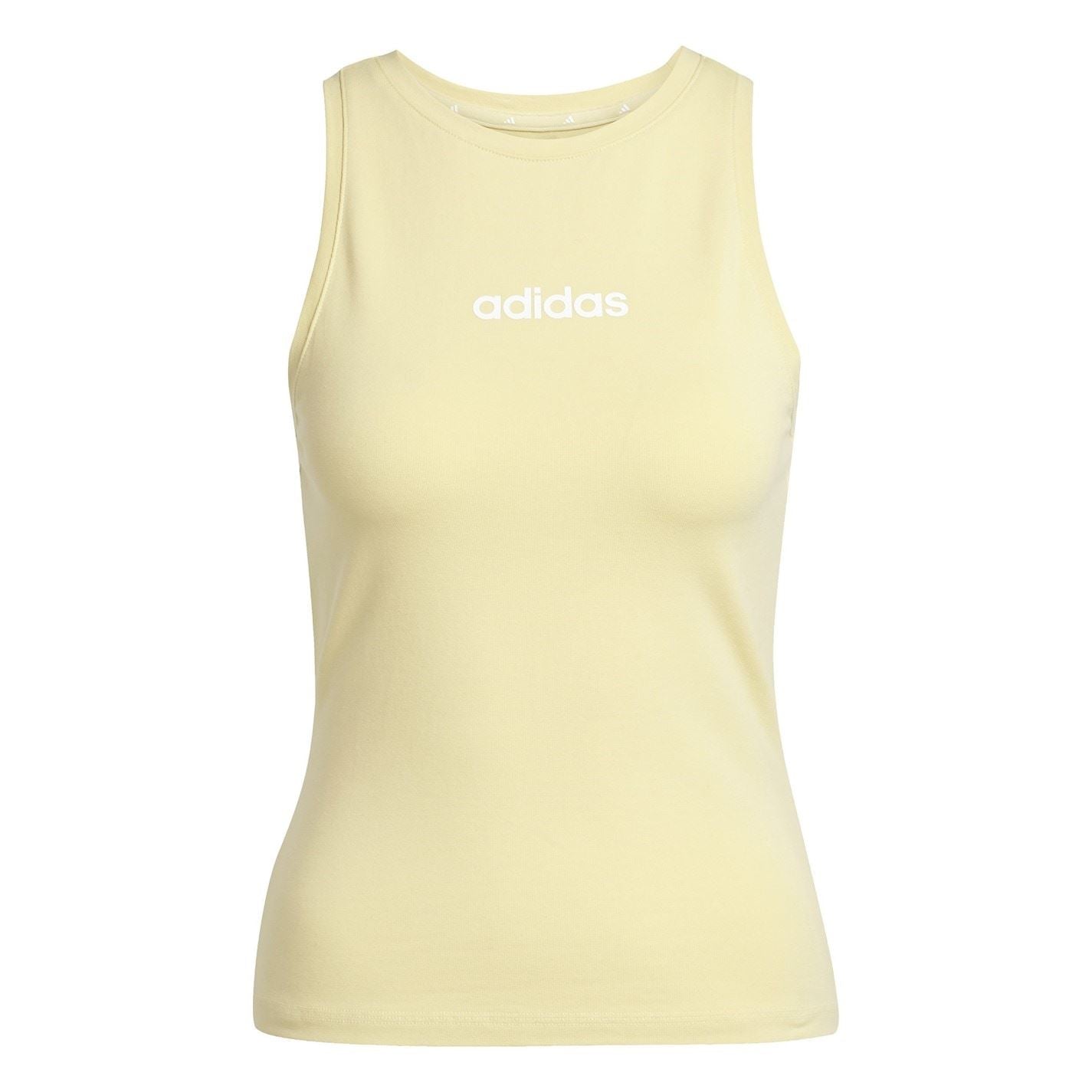 adidas Womens Essentials Linear Slim Cotton Tank Top