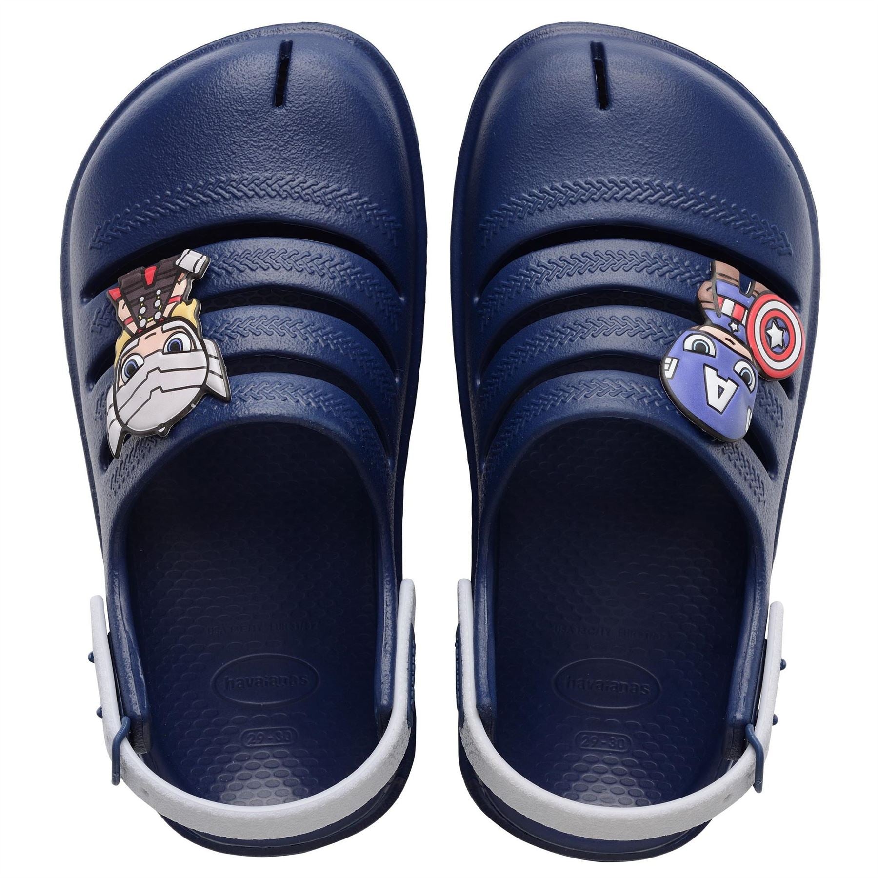 Havaianas Womens Hav. Kids Clog Marvel Navy Blue 35  Flip Flops
