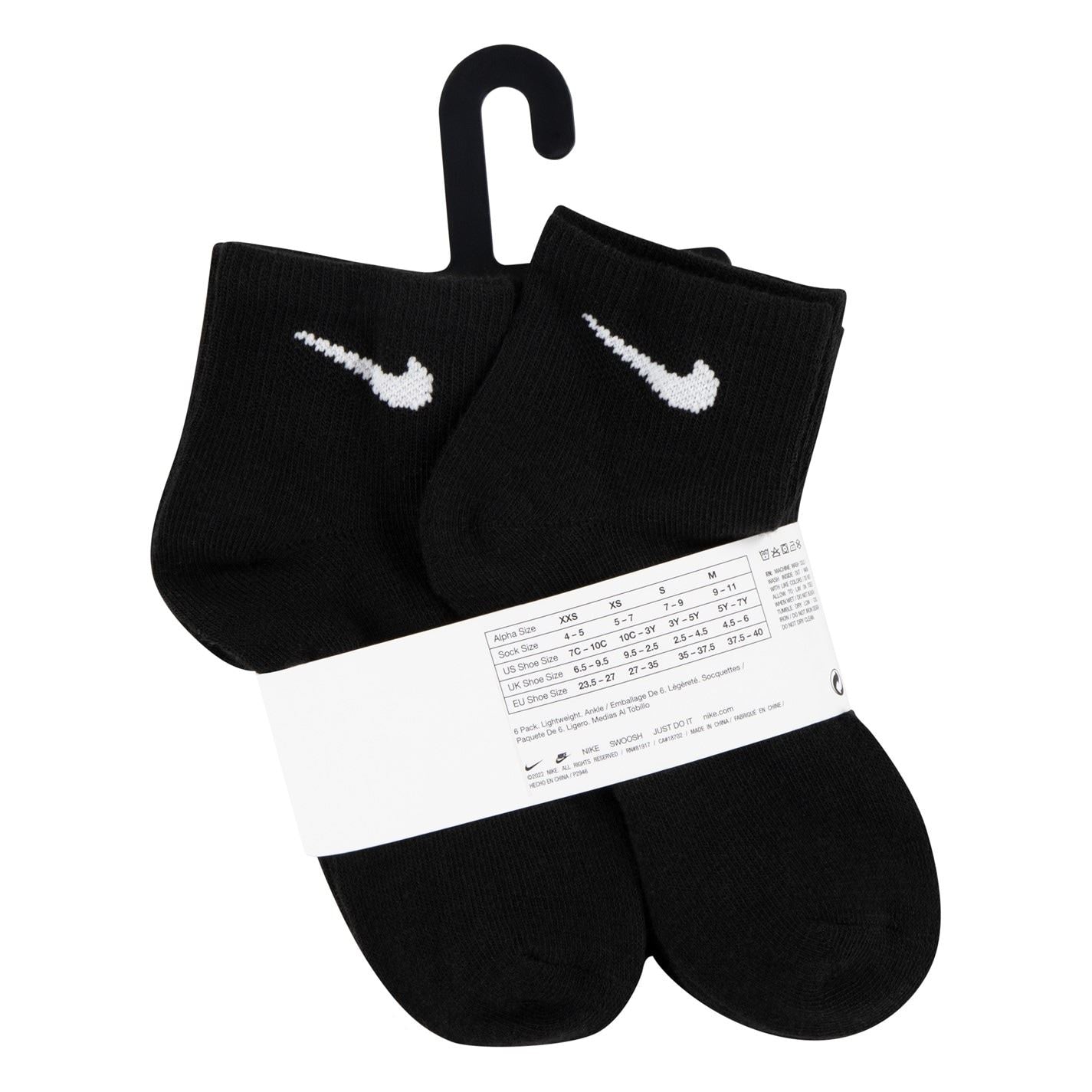 Nike 6 Pack Ankle Socks Childrens