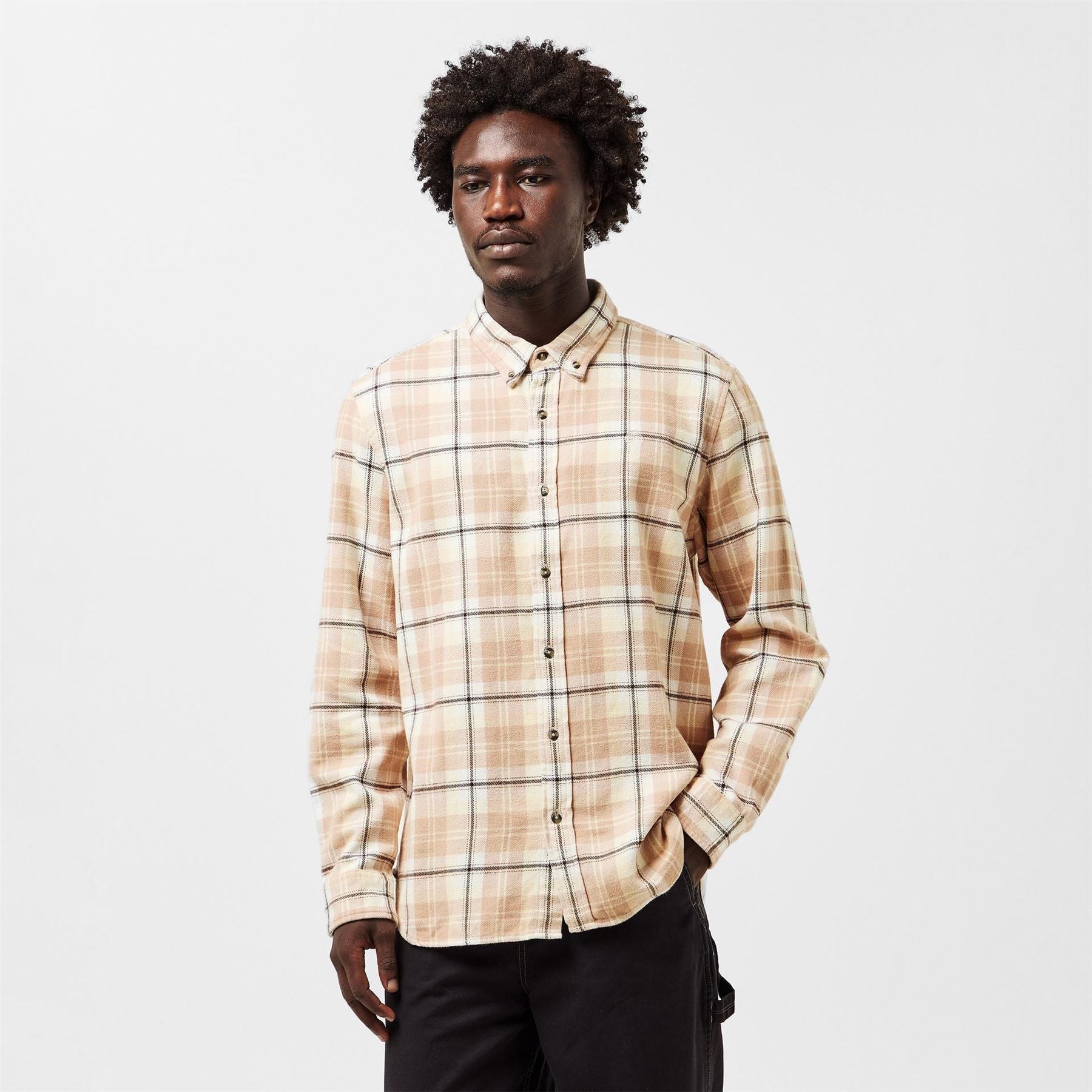 Timberland Collared Neck Button Down Long Sleeve Shirt