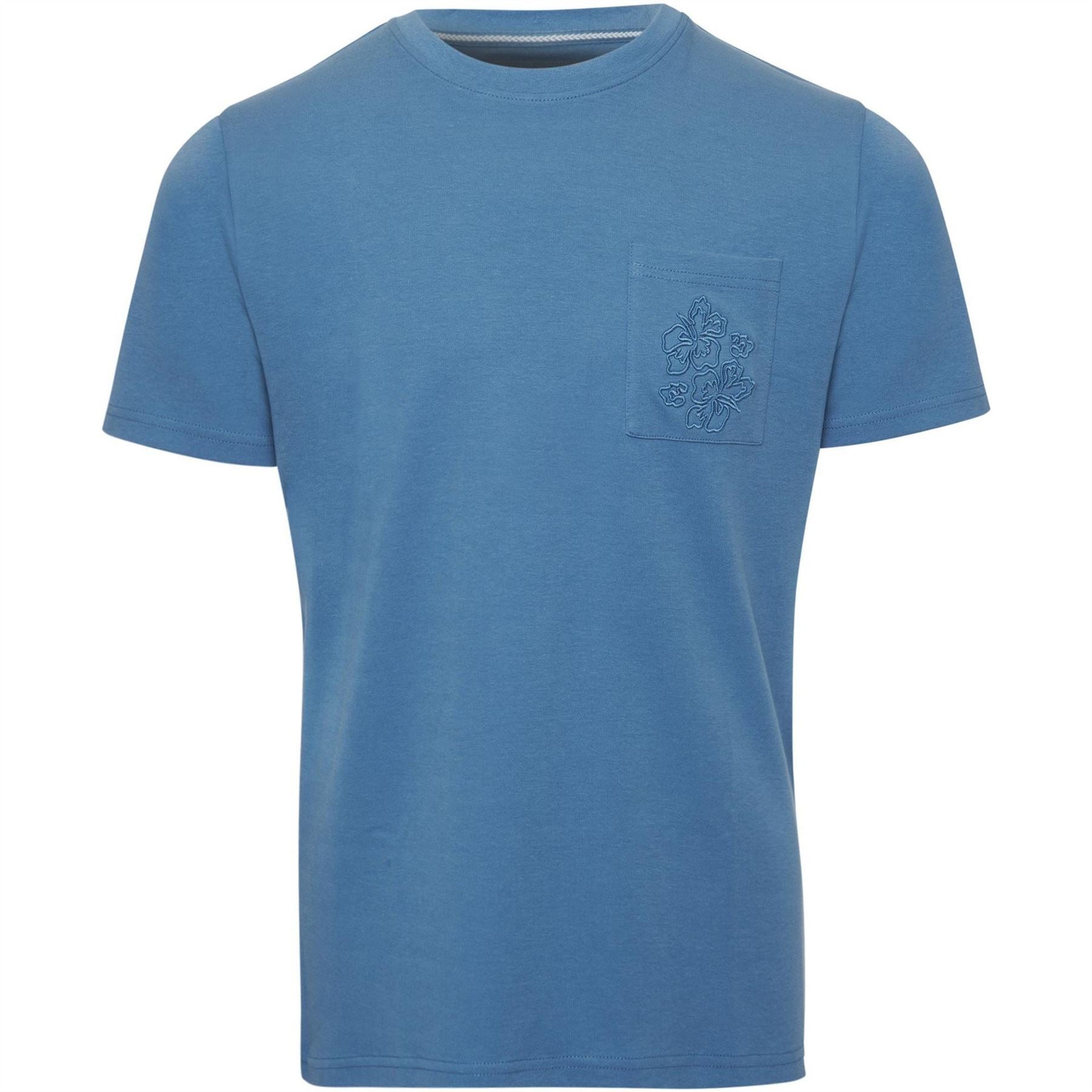 Threadbare Delilah Floral Embroidered Regular Fit Short Sleeve Crew Neck T-Shirt