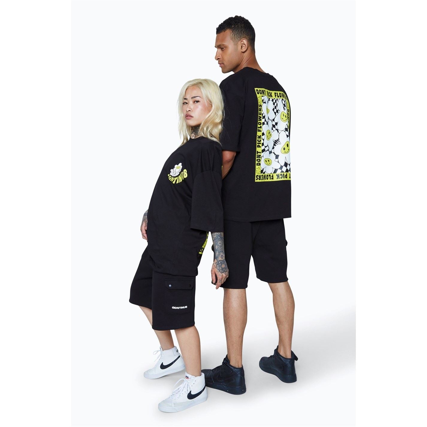 Hype Cargo Solid Patterned Shorts