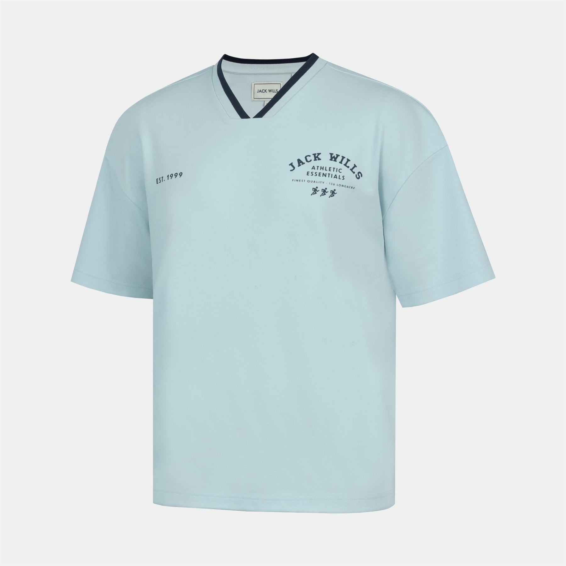 Jack Wills V Neck Short Sleeve Oversized T-Shirt