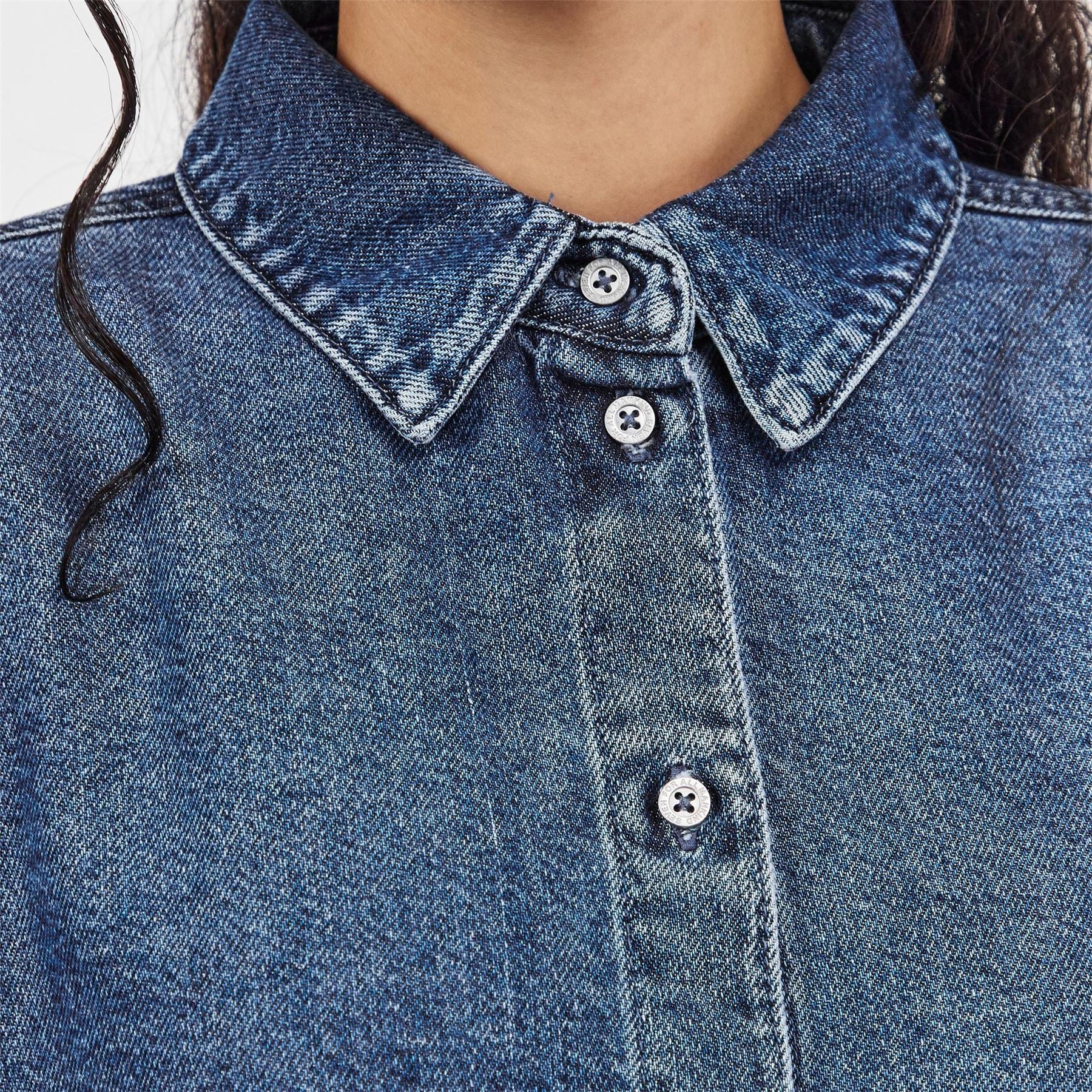 7 For All Mankind Nina Collared Neck Long Sleeve Shirt