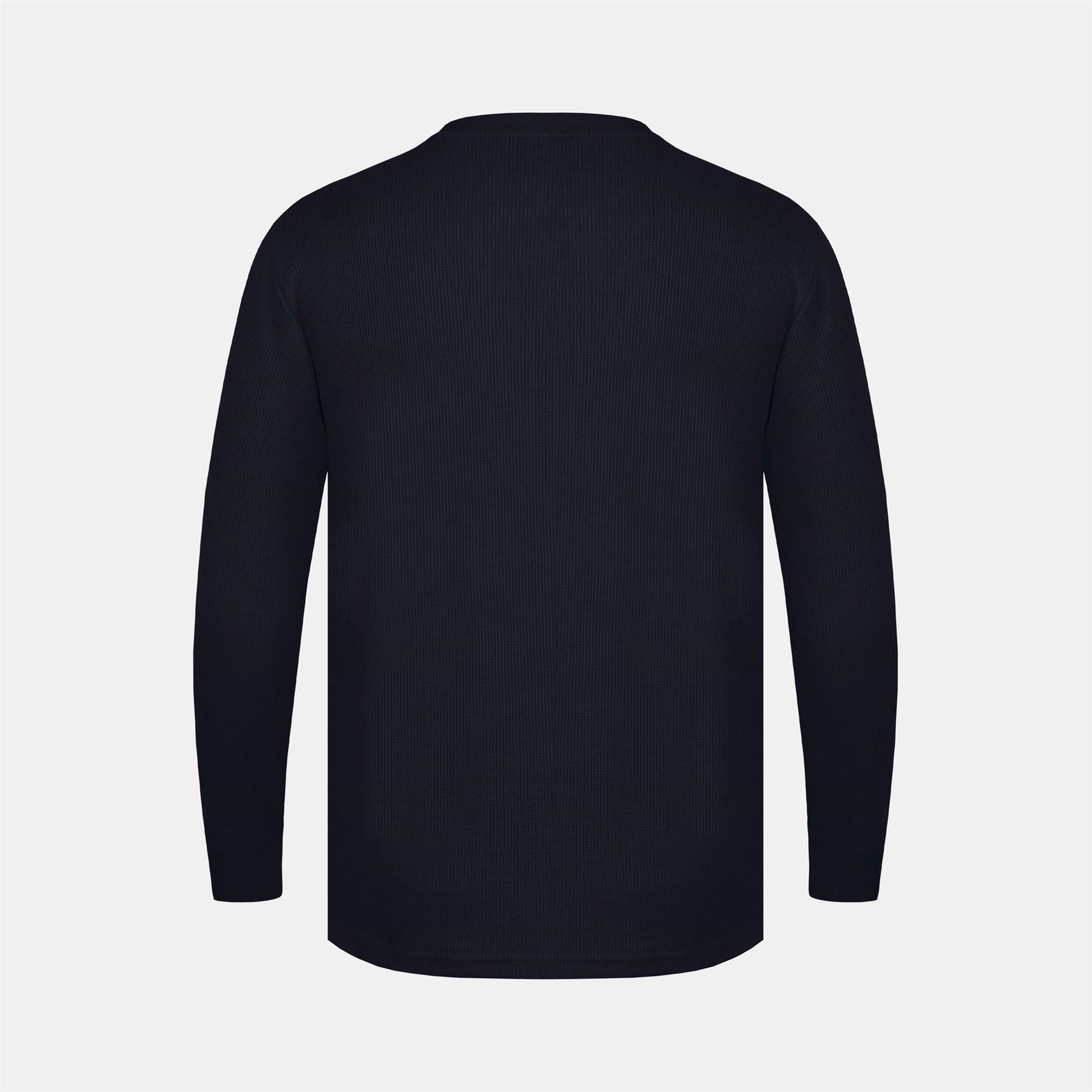 Fabric Crew Neck Long Sleeve Waffle T-Shirt