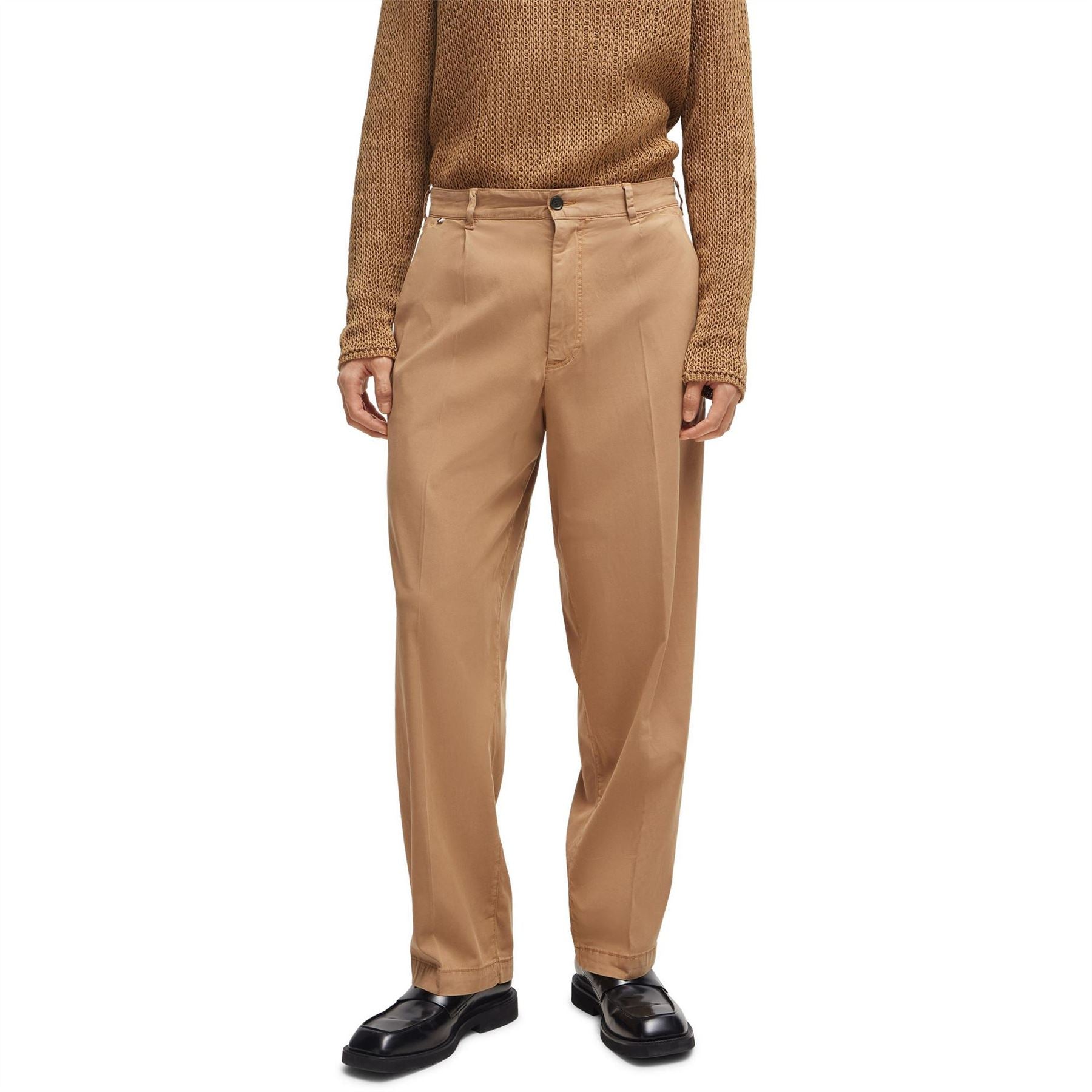 Boss Kaiden Solid Patterned Straight Chinos