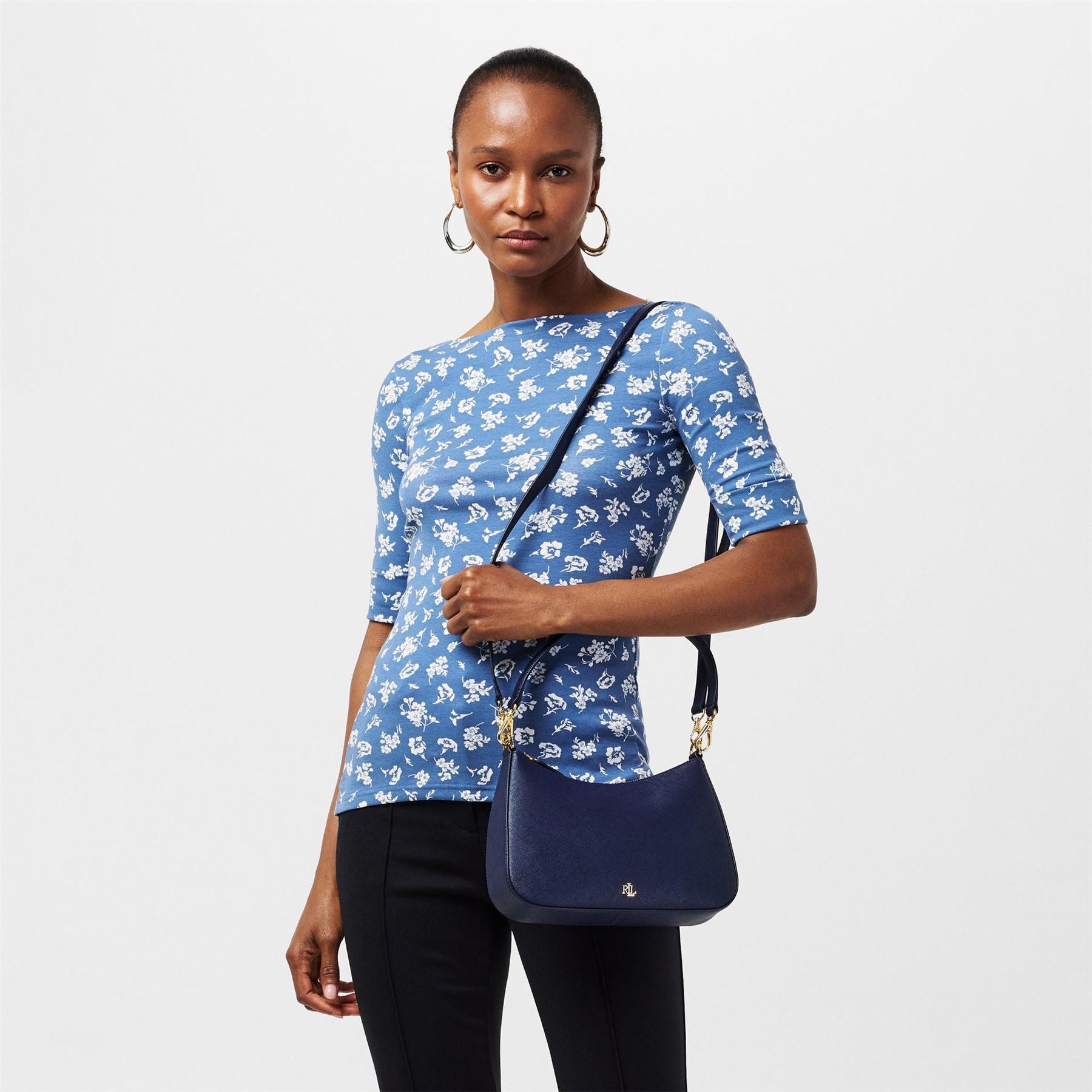 Lauren by Ralph Lauren Danni Leather Shoulder Bag