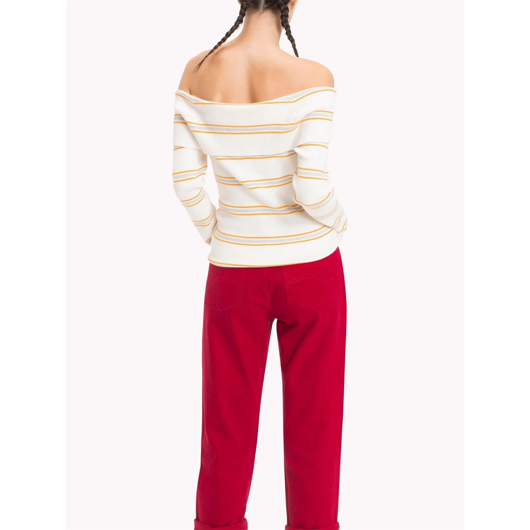 Tommy Jeans Jeans Off Shoulder Rib Sweater