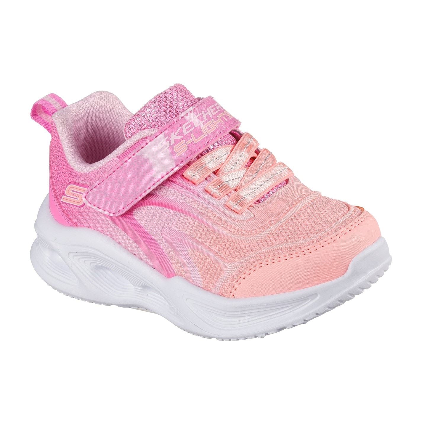Skechers Lighted Gore  And  Strap Sneaker W Ombr Light Up Trainers Girls