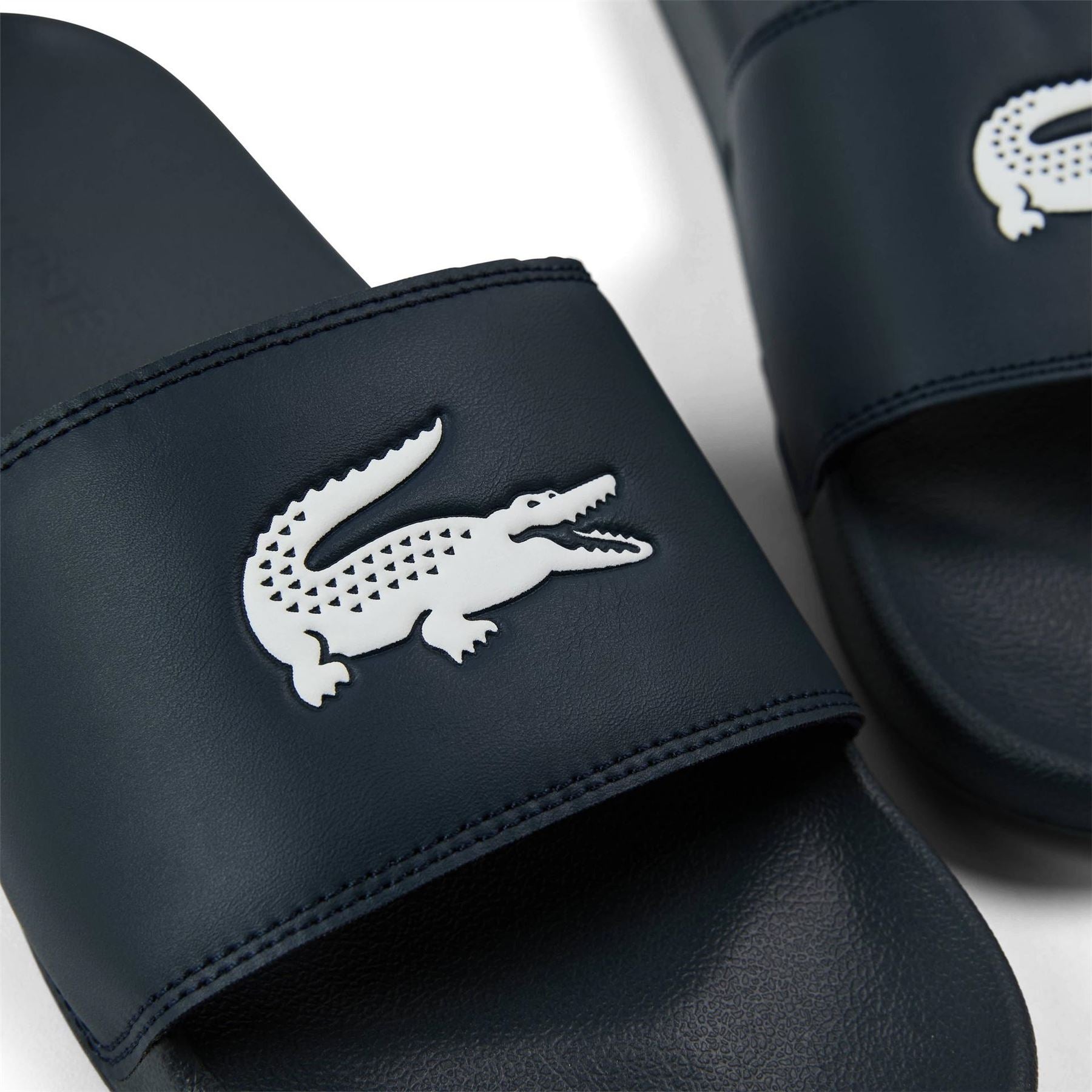 Lacoste Serve Crocodile Print Slide Mules