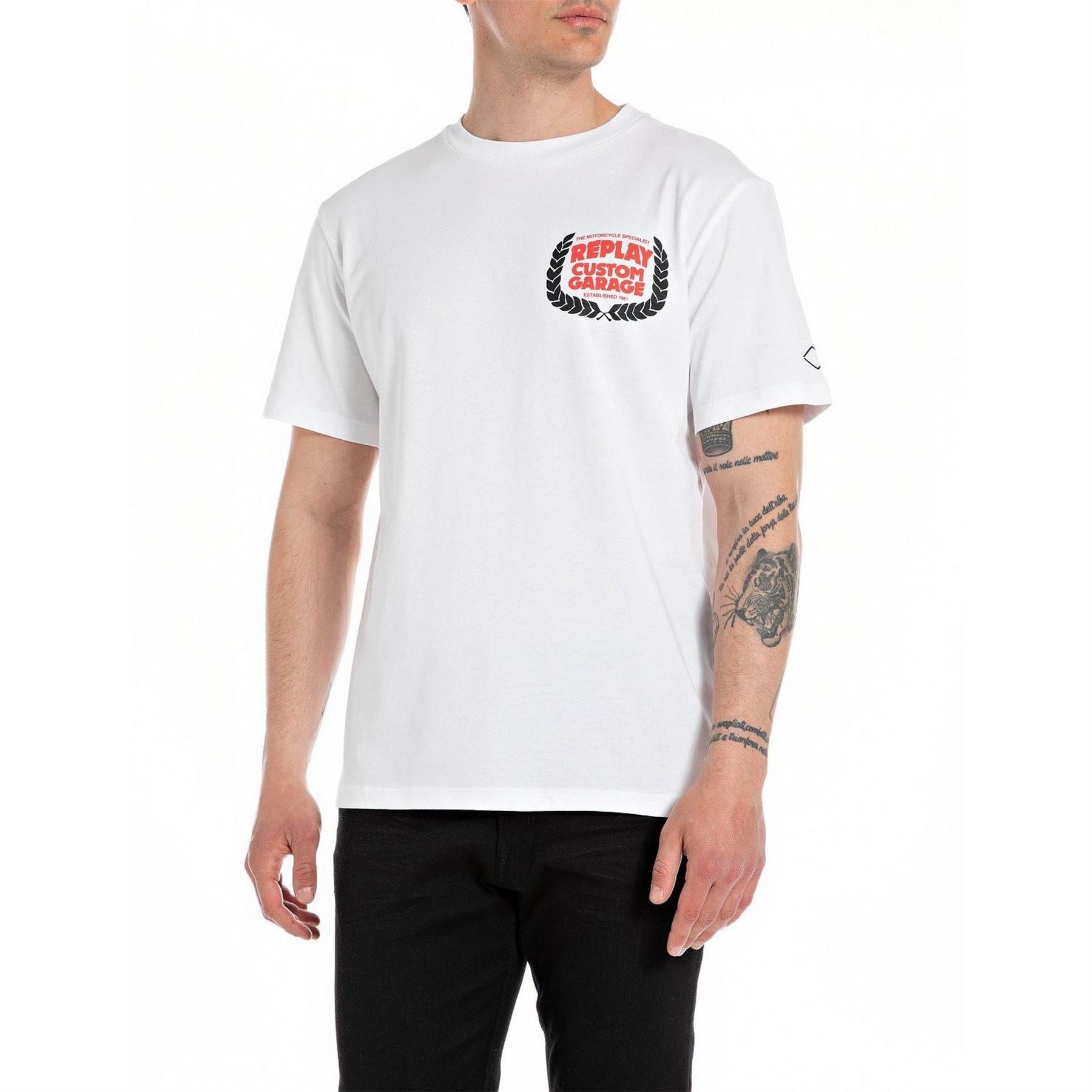 Replay Panther Regular Fit Crew Neck T-Shirt