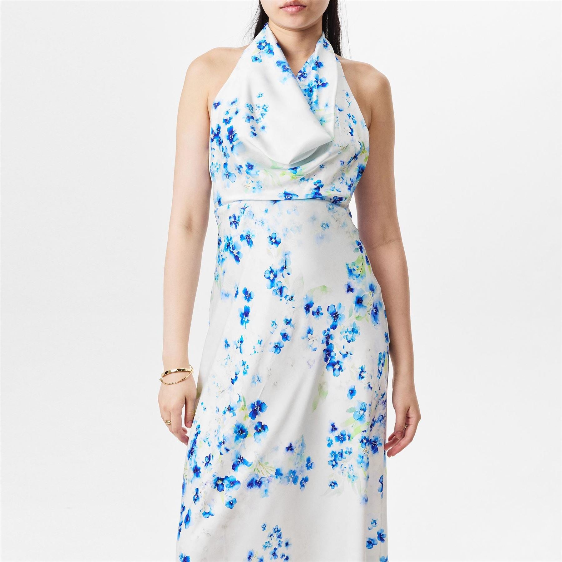 Jarlo Halter Neck Maxi Ball Gown Dress