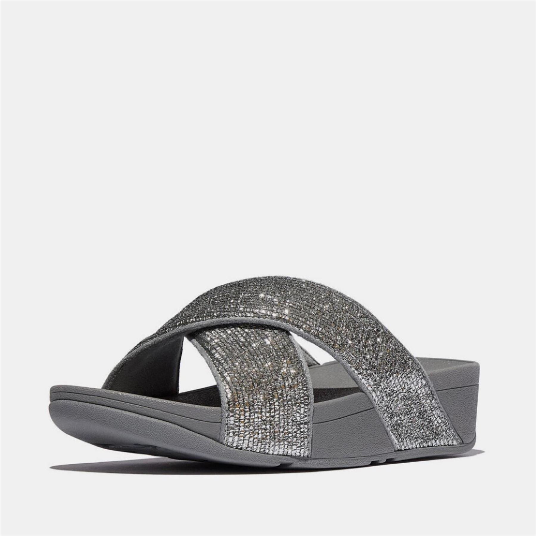Fitflop Crinkled Shimmer Cross Sliders
