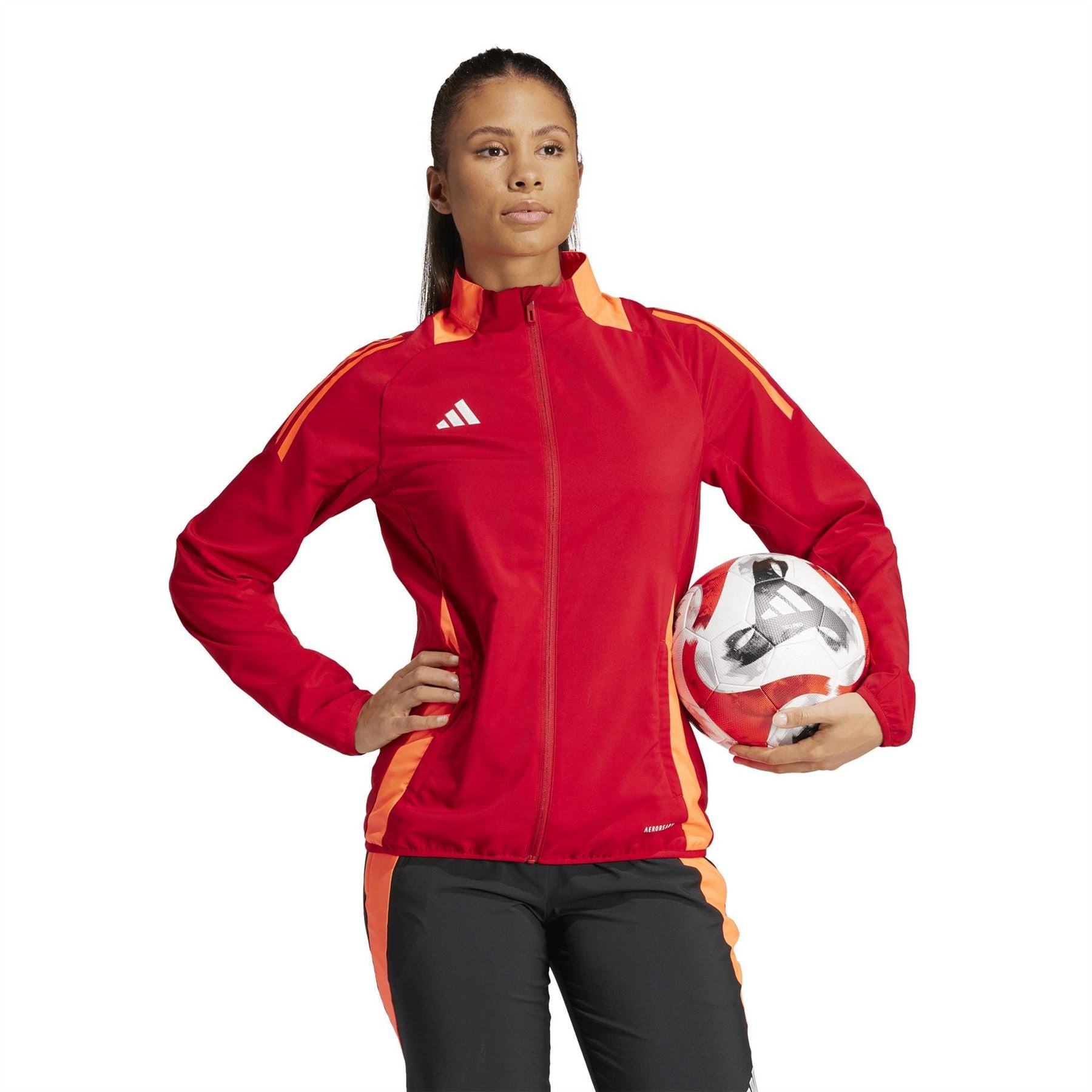 adidas Tiro24 Funnel Neck High Collar Long Sleeve Athletic Top