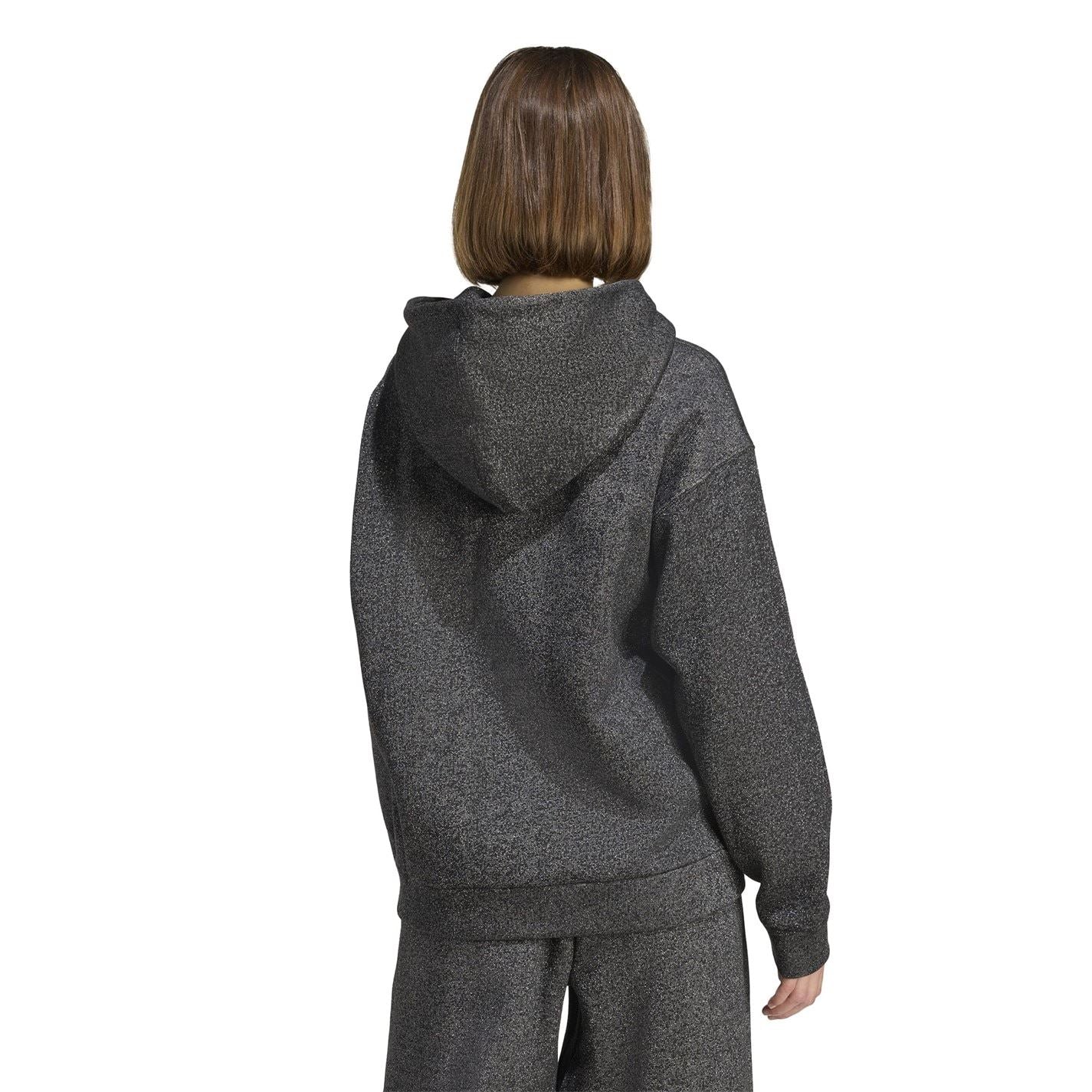 adidas Glitter Hooded Neck Long Sleeve Sweatshirt