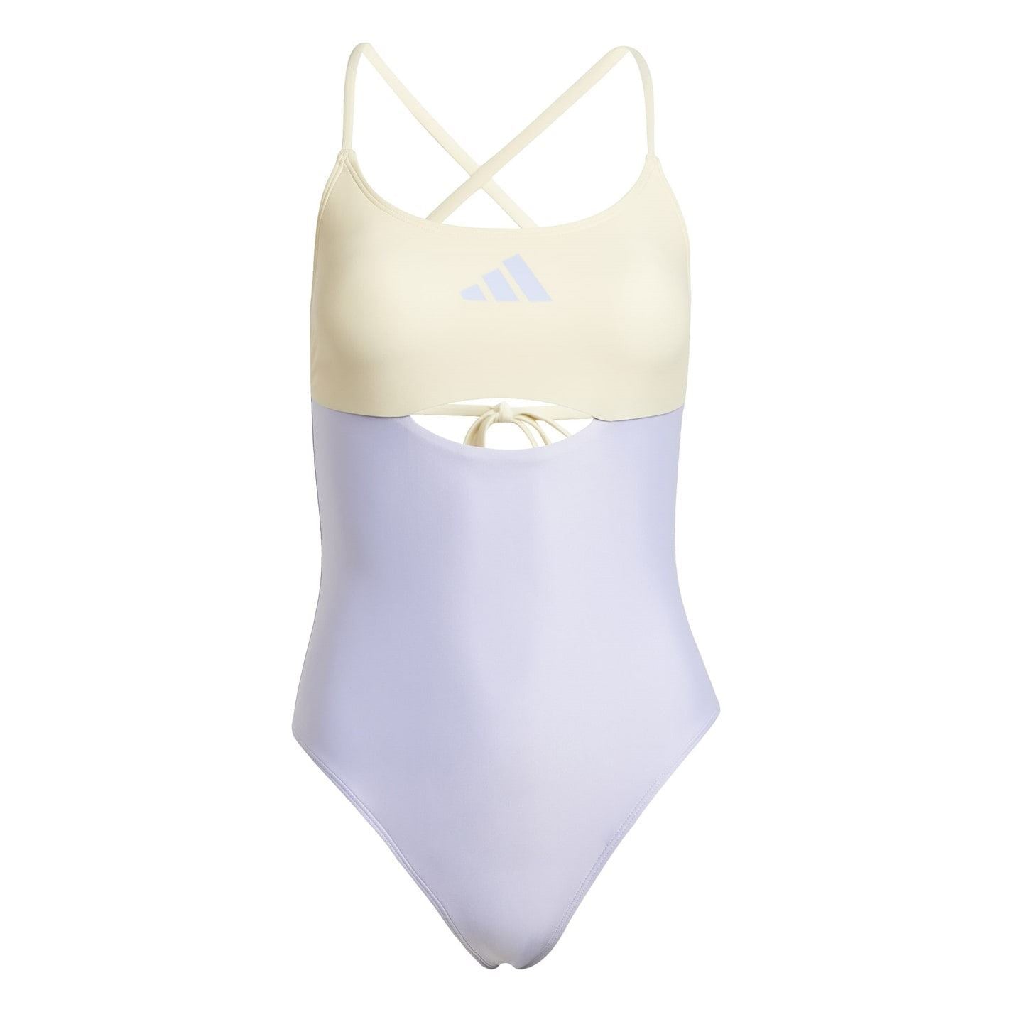 adidas Womens Padded Colorblock X Back Swimsuit