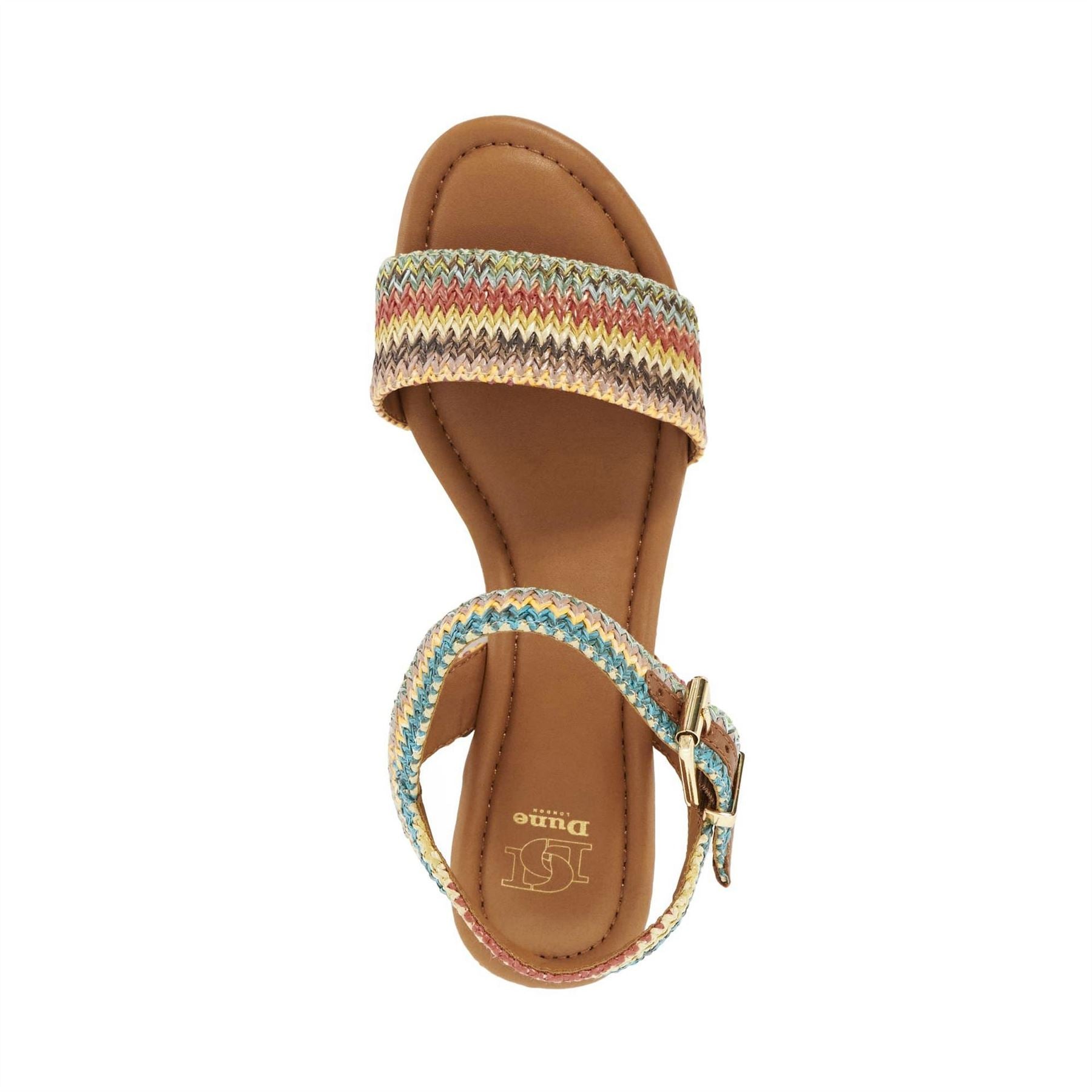 Dune London Chevron Open Toe Flatform Sandals