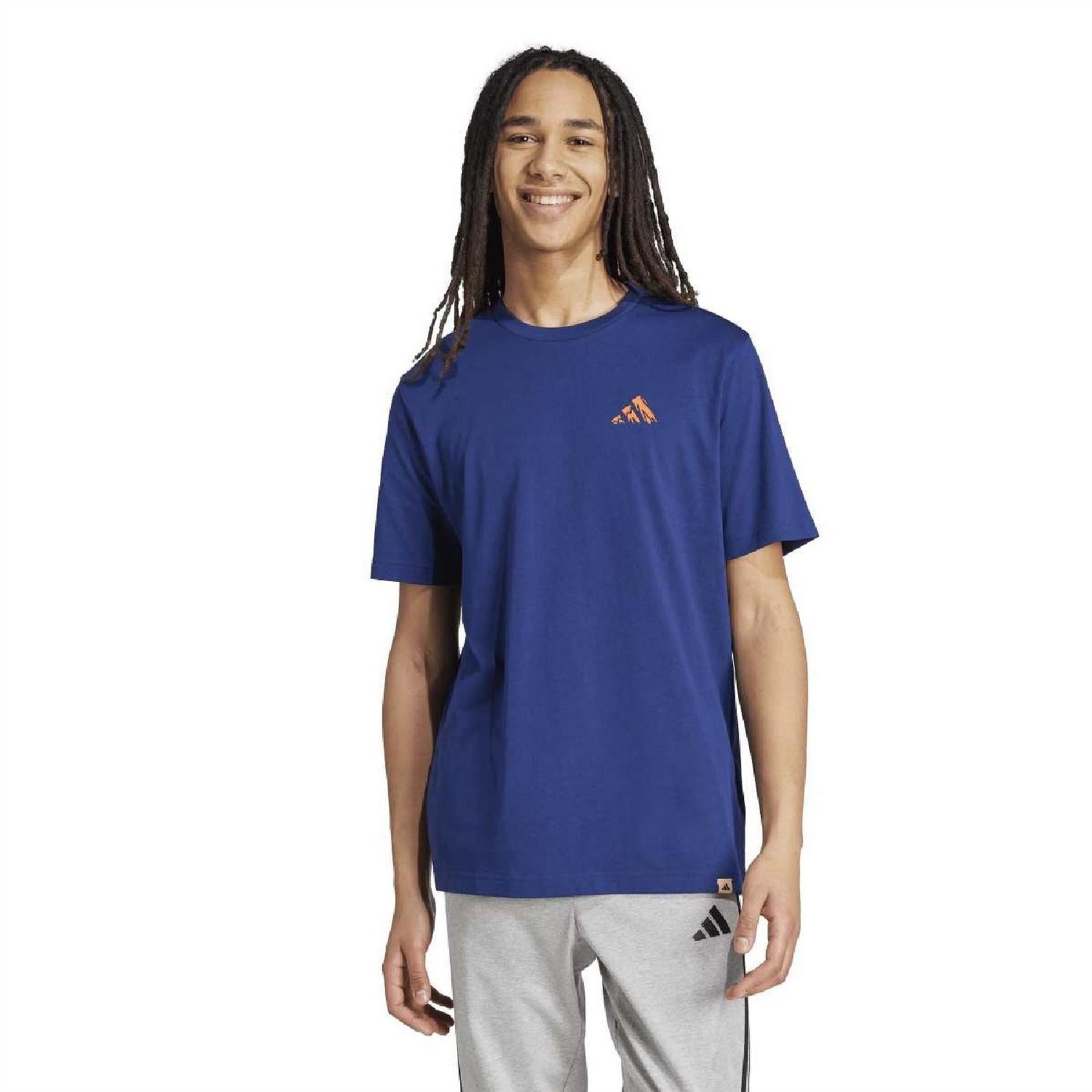 adidas Doodle Hunt Graphic Crew Neck Short Sleeve T-Shirt