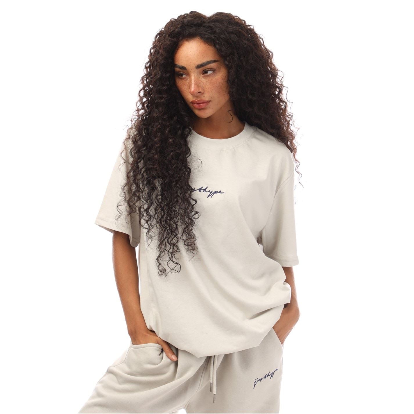 Hype Regular Fit Crew Neck Signature Print T-Shirt