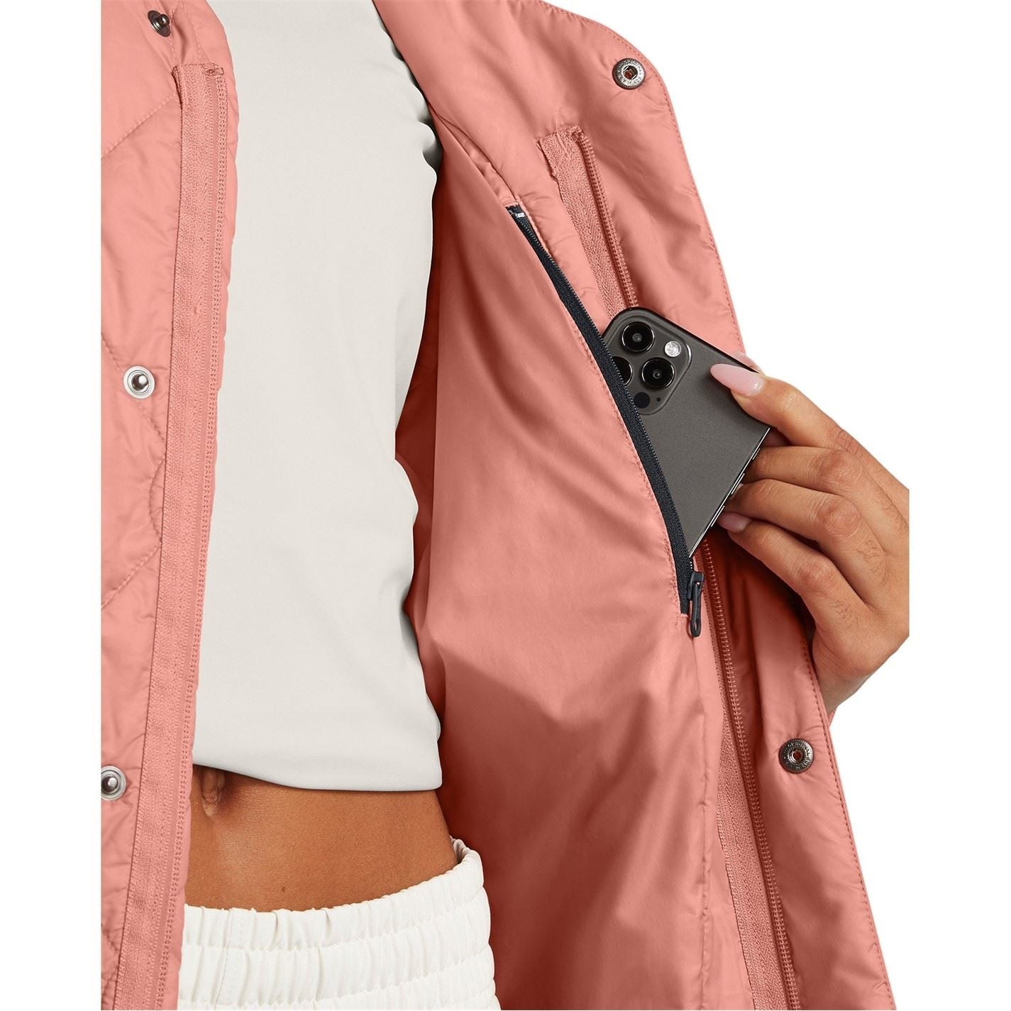 Under Armour Diamond Snap Button Zipped Pocket Puffer Jacket