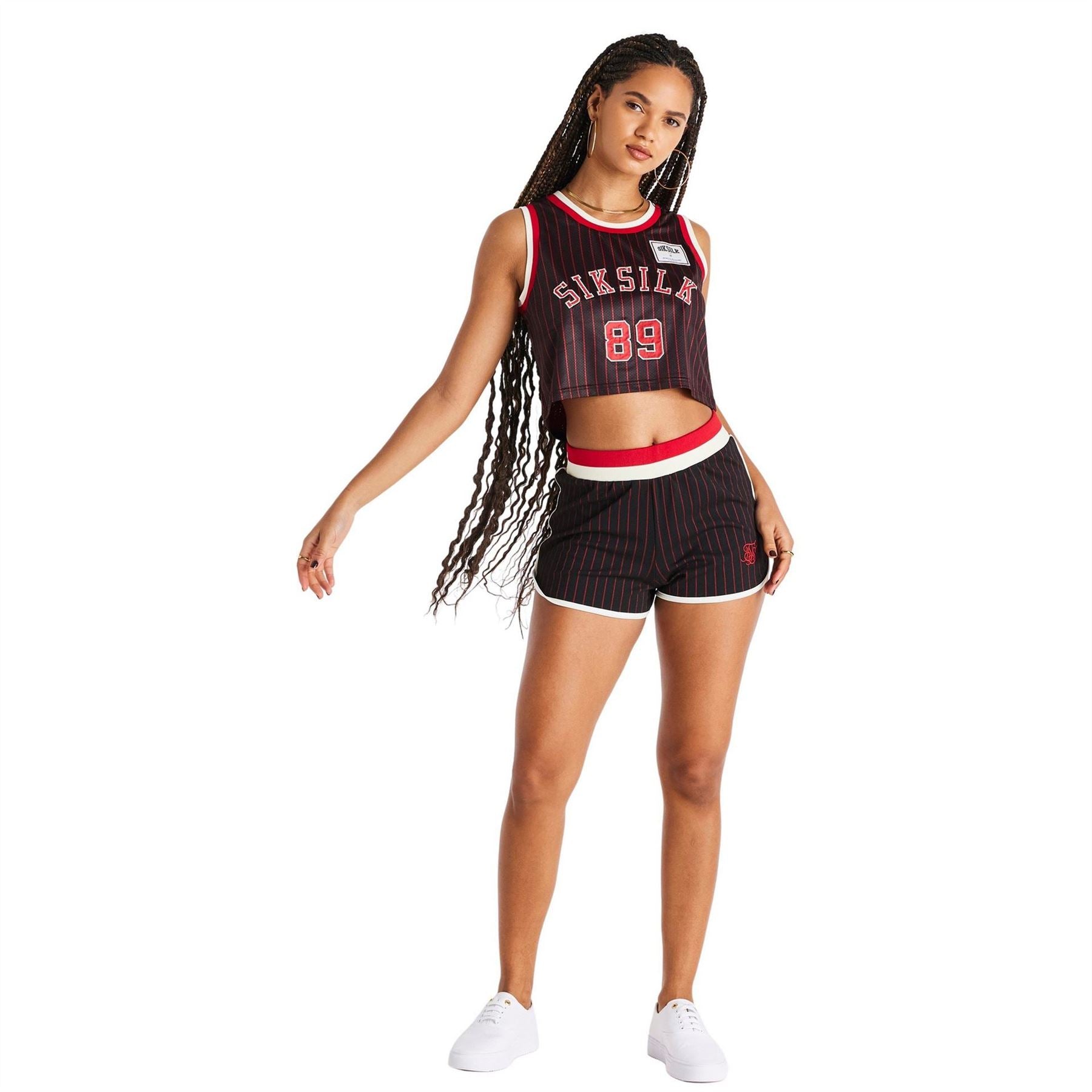 SikSilk Baseball Cropped Top