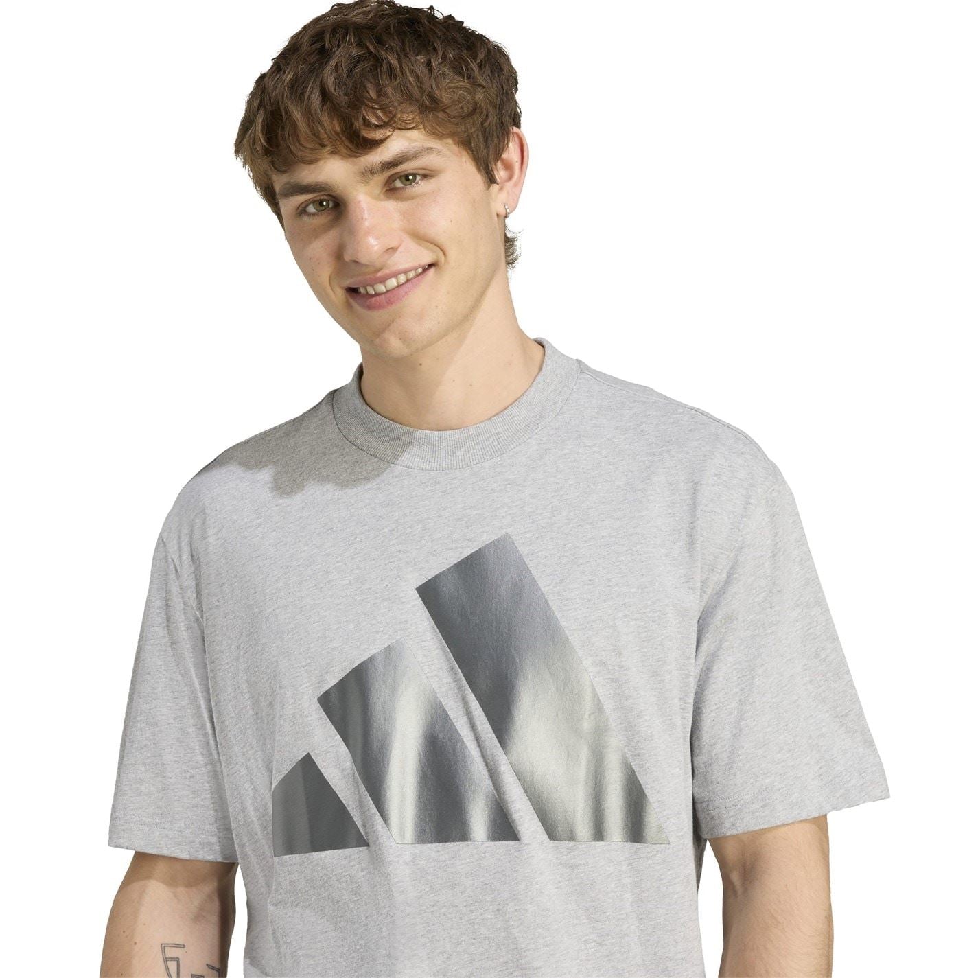 adidas Regular Fit Logo Print Crew Neck T-Shirt