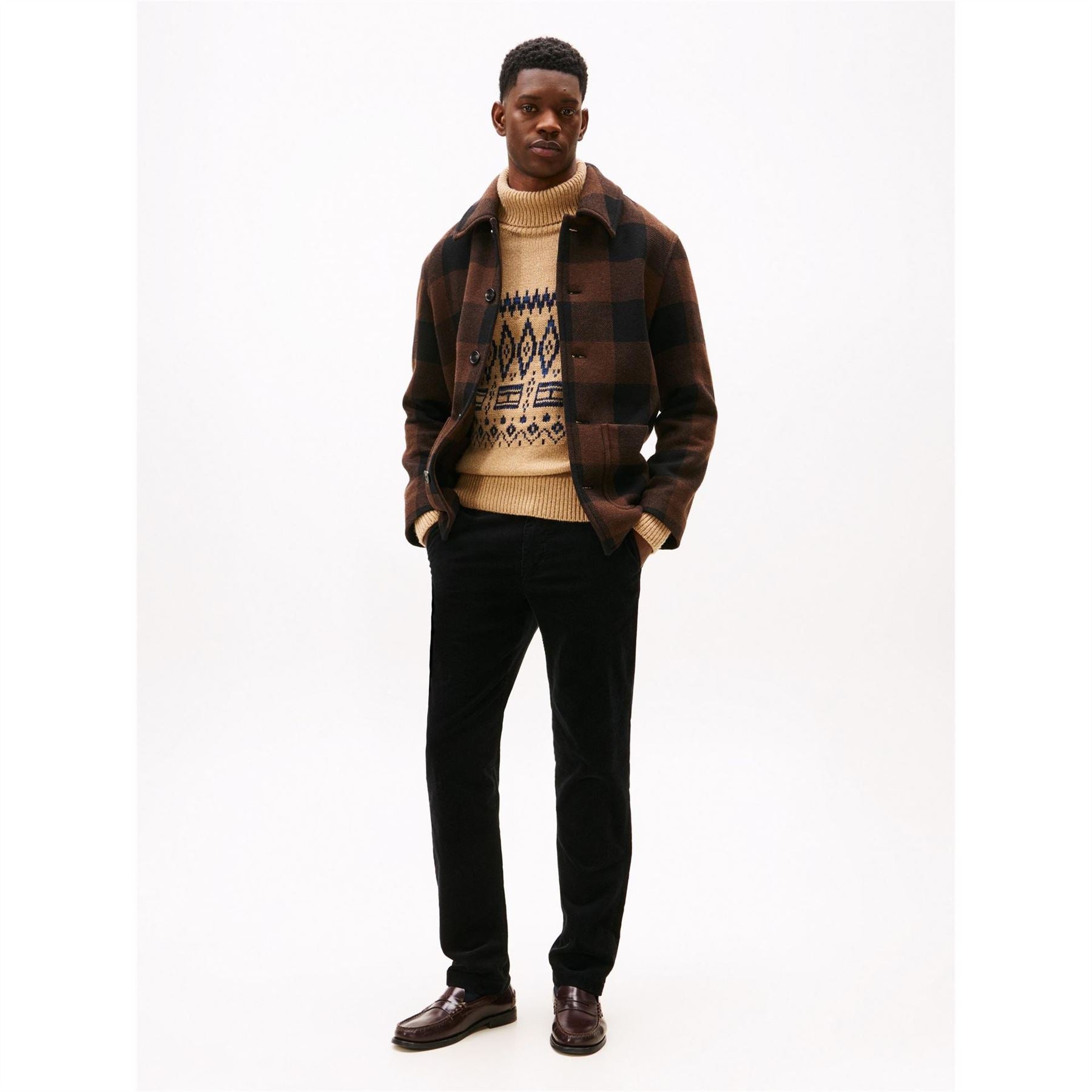 Tommy Hilfiger Denton Solid Patterned Straight Chinos
