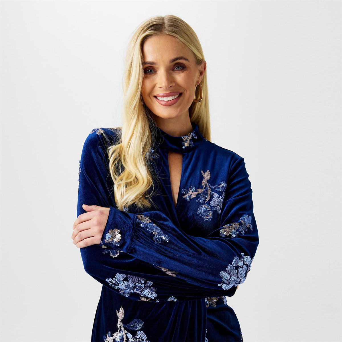 Biba Embellished Velvet Dress