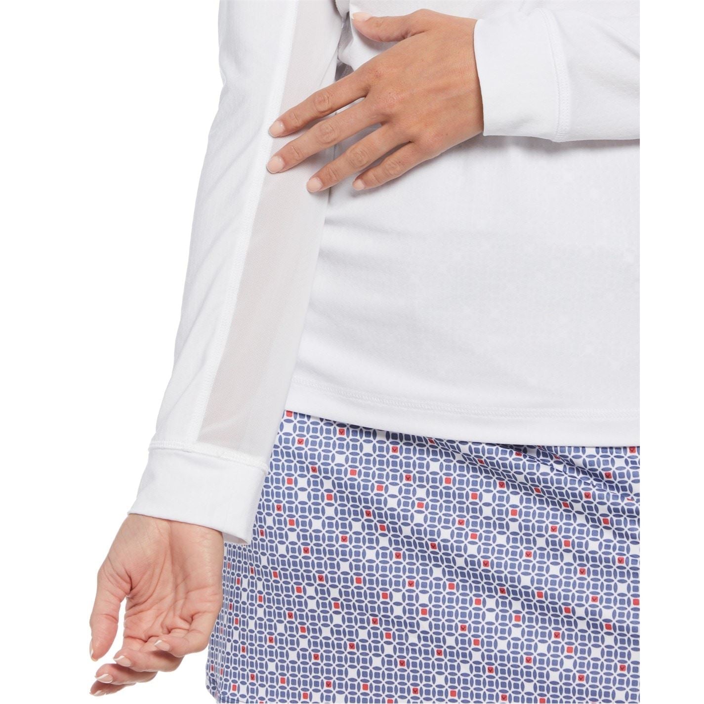 Callaway Zip Neck Short Sleeve Regular Fit Sweatshirt