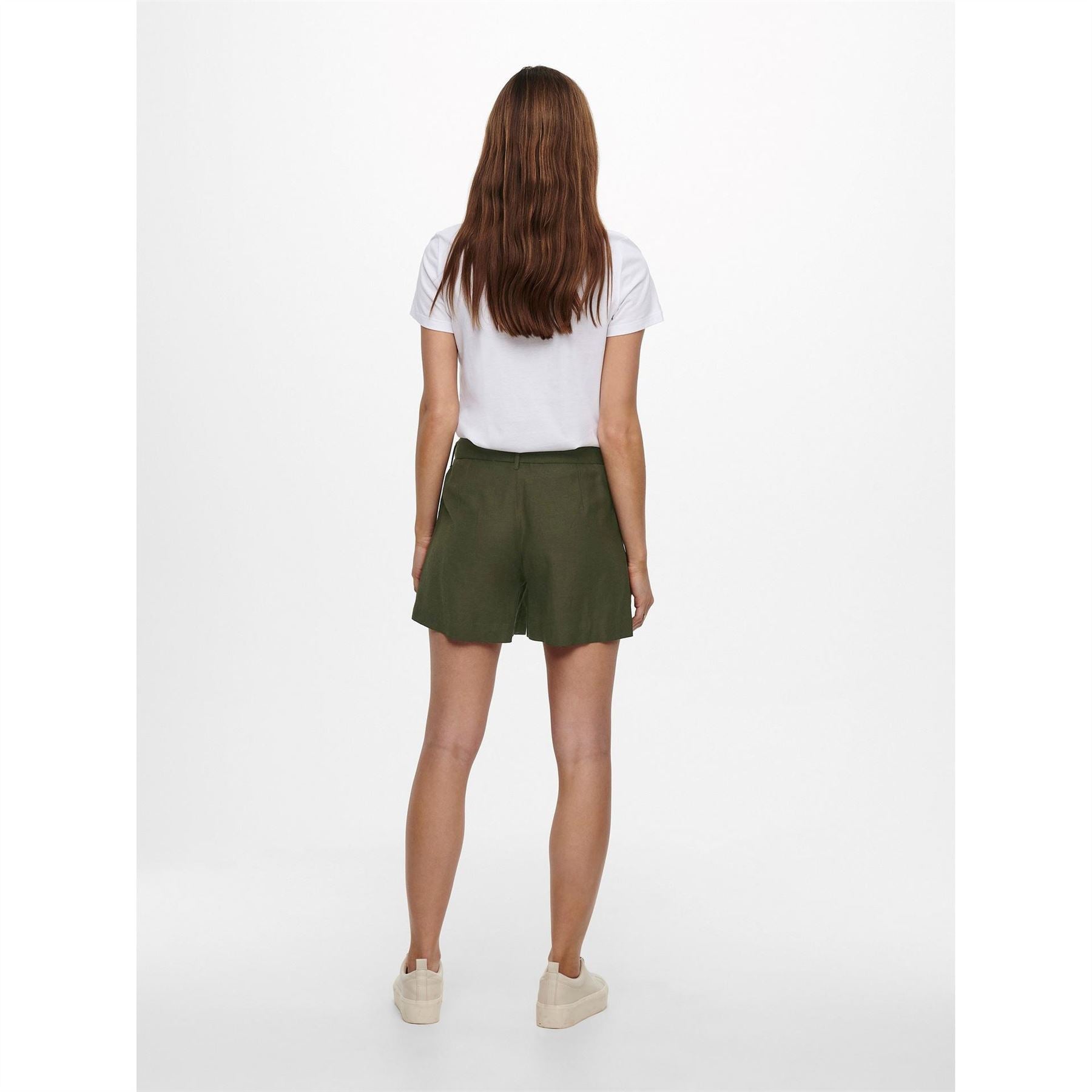 Only High Waisted Woven Tracksuit Shorts