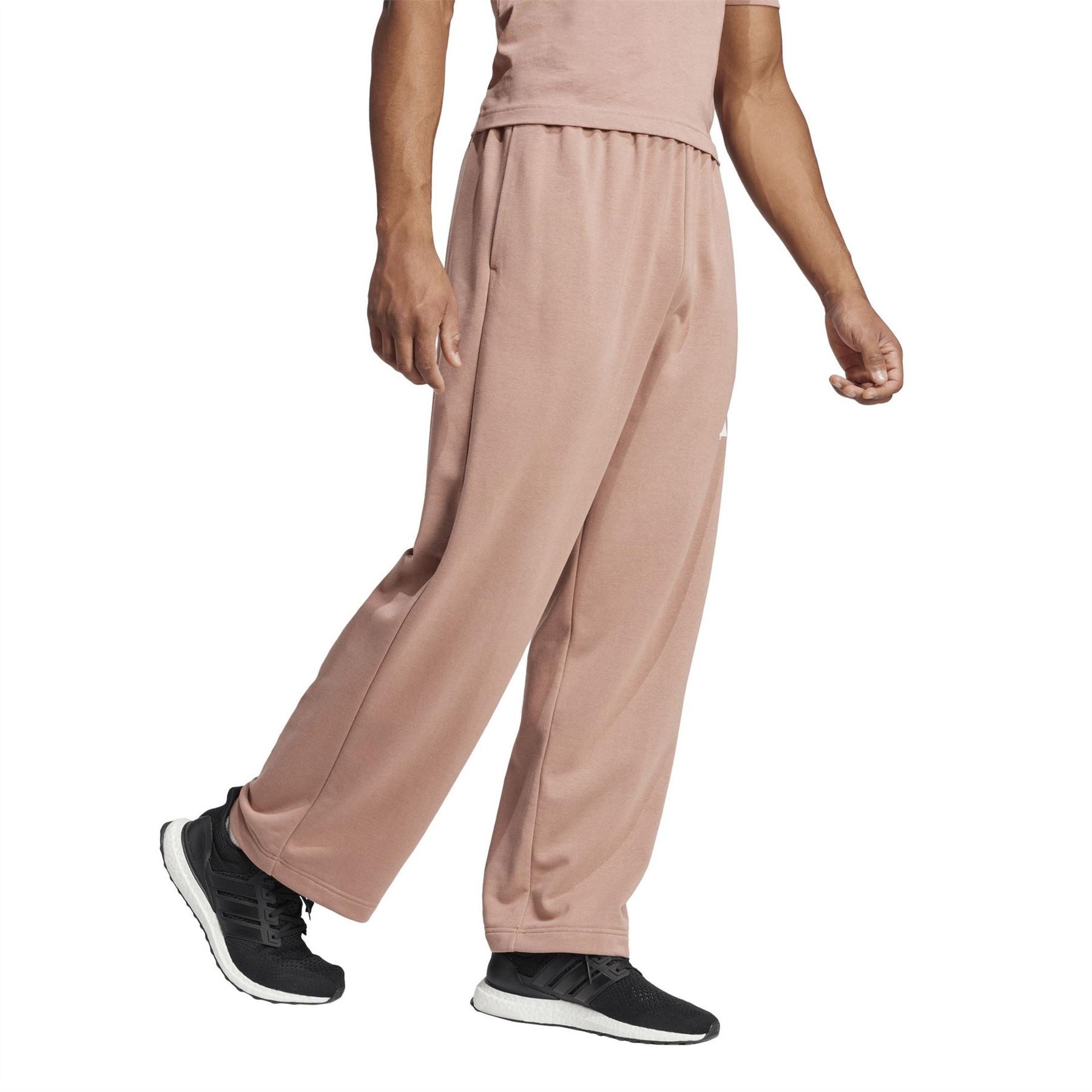 adidas Mens Essentials Wide Leg 3 Bar Logo Joggers