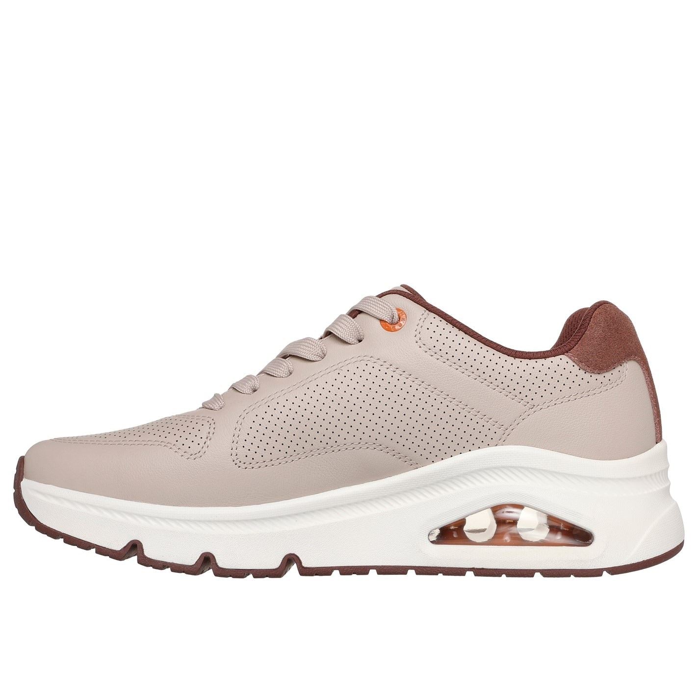 Skechers Mens Leather With Deco Stitch Fashion La Low Top Trainers