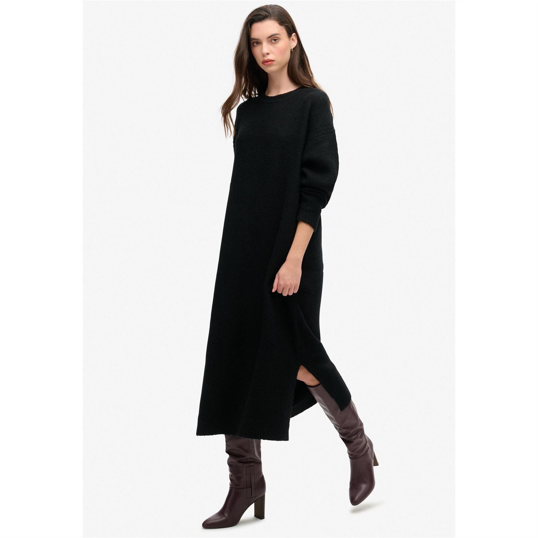 Superdry Slouch Midi Knitted Jumper Dress
