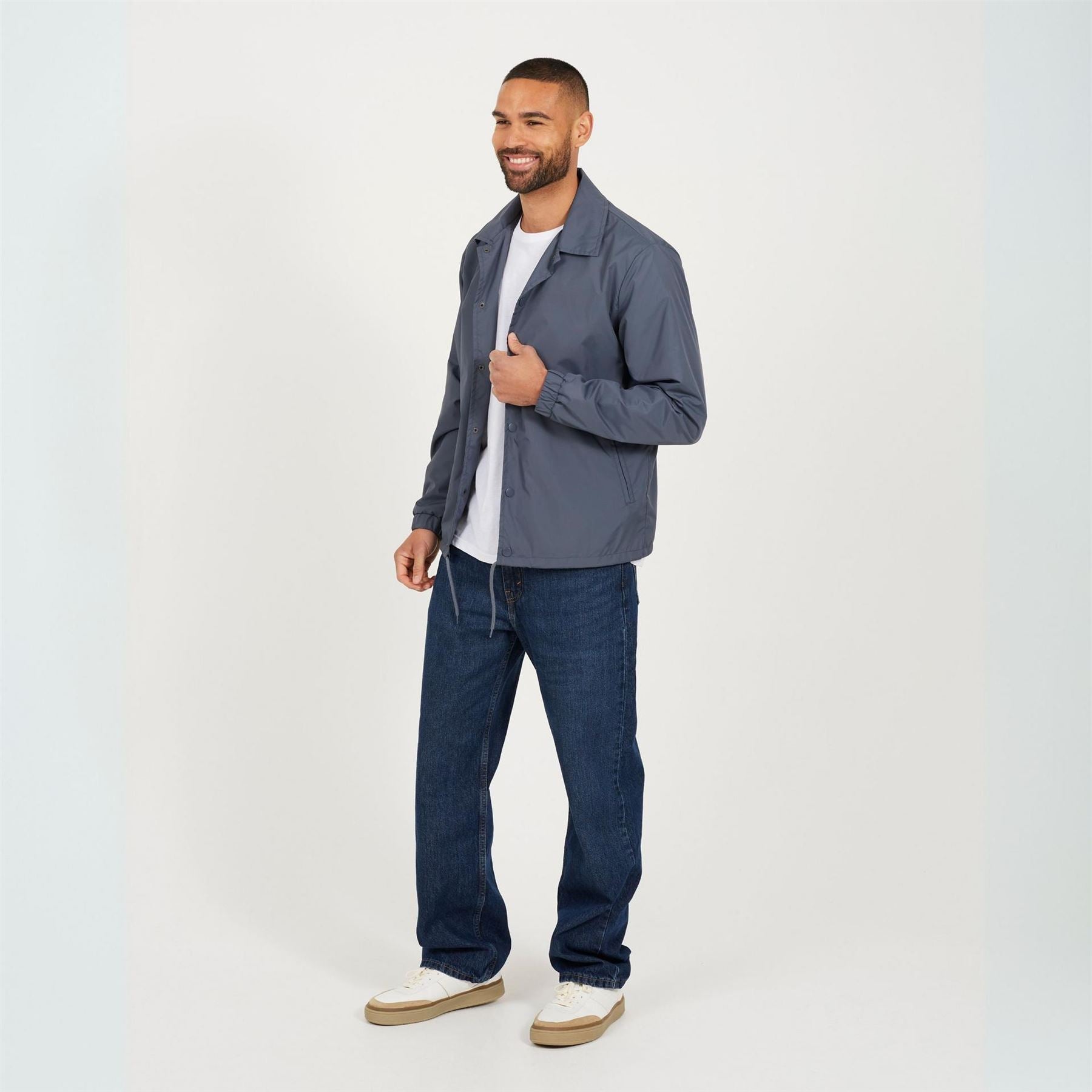 Brave Soul Mens Light Weight Coach Jacket