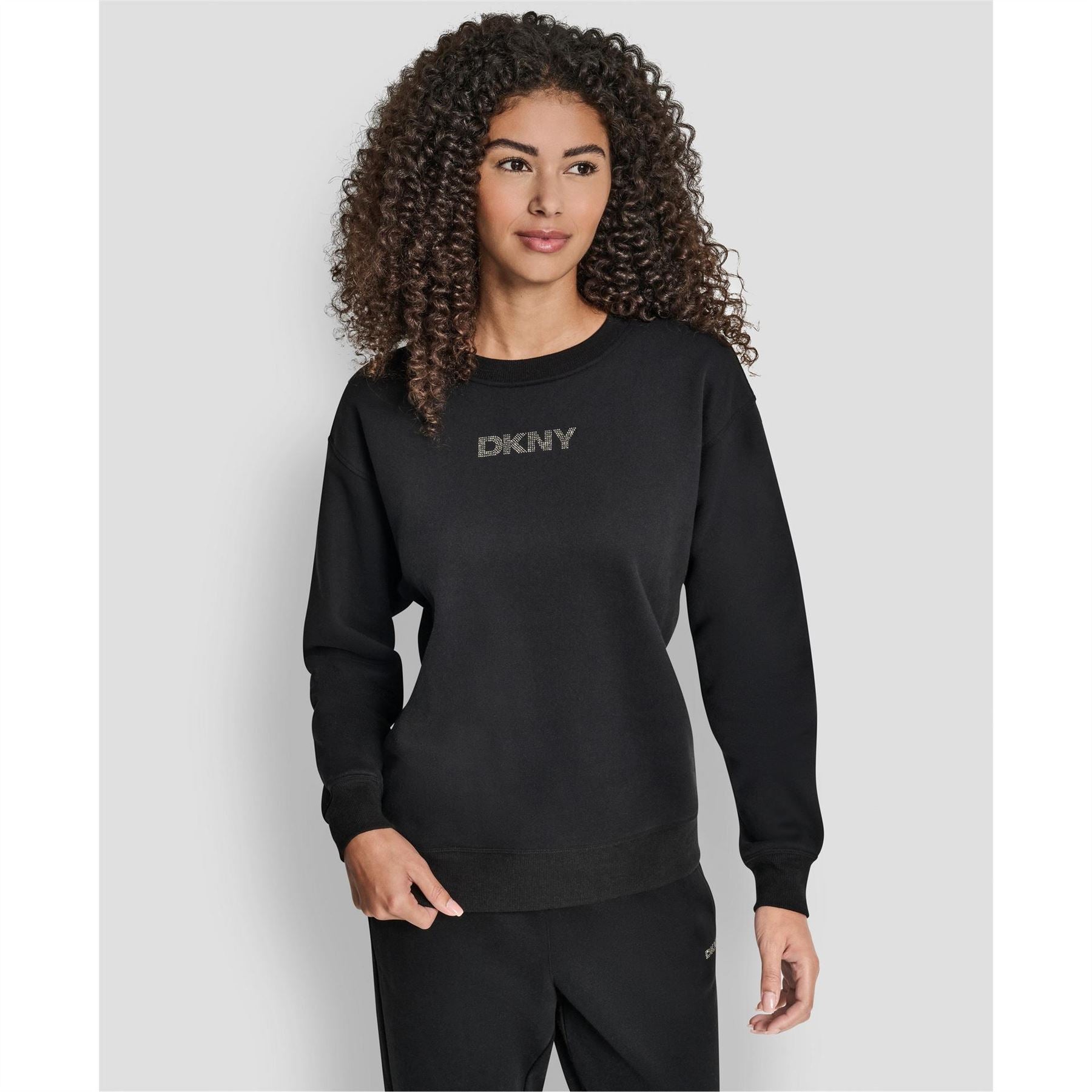 DKNY Cotton Logo Crew Sweatshirt