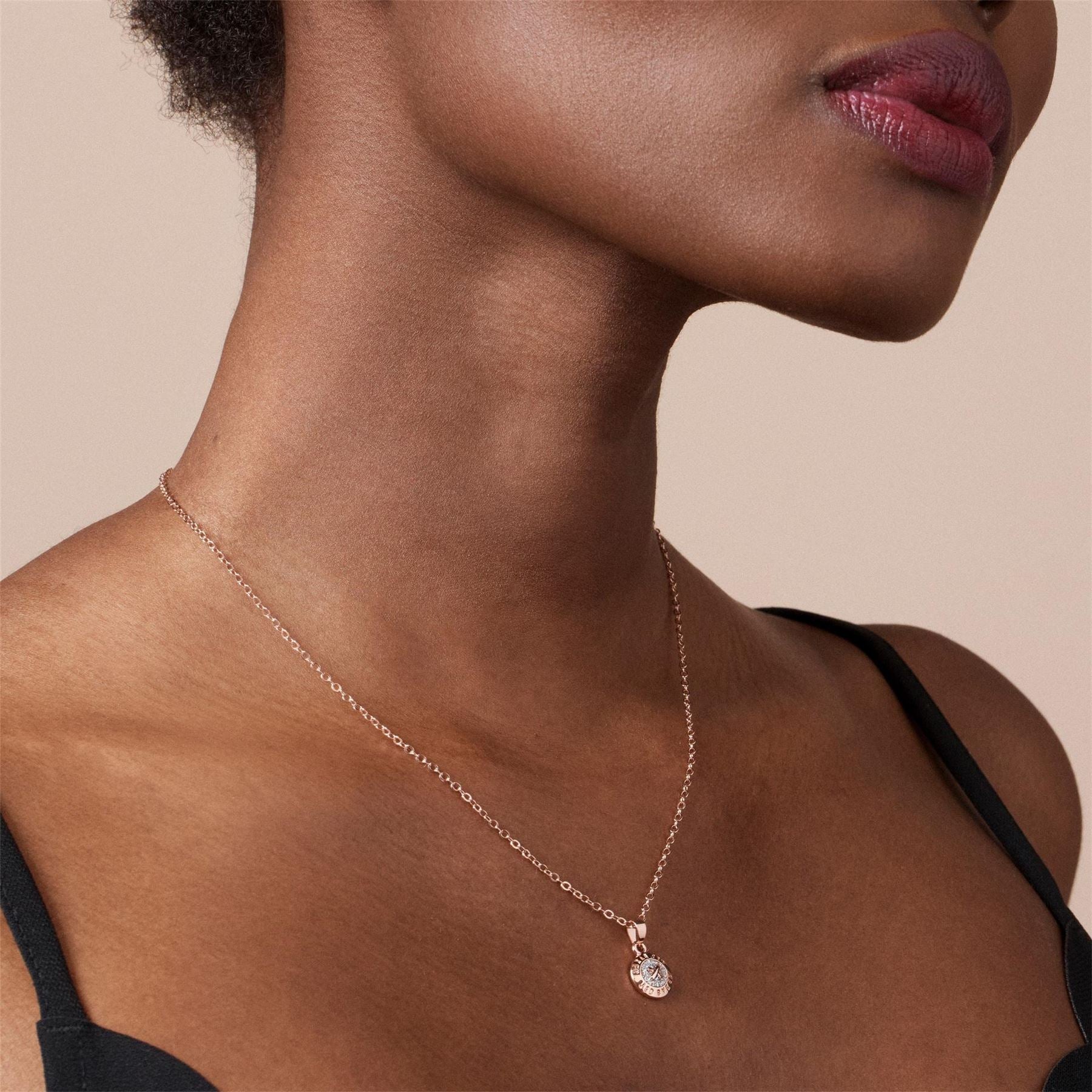 Ted Baker Elvina Pendant Necklace with Engraved Chain