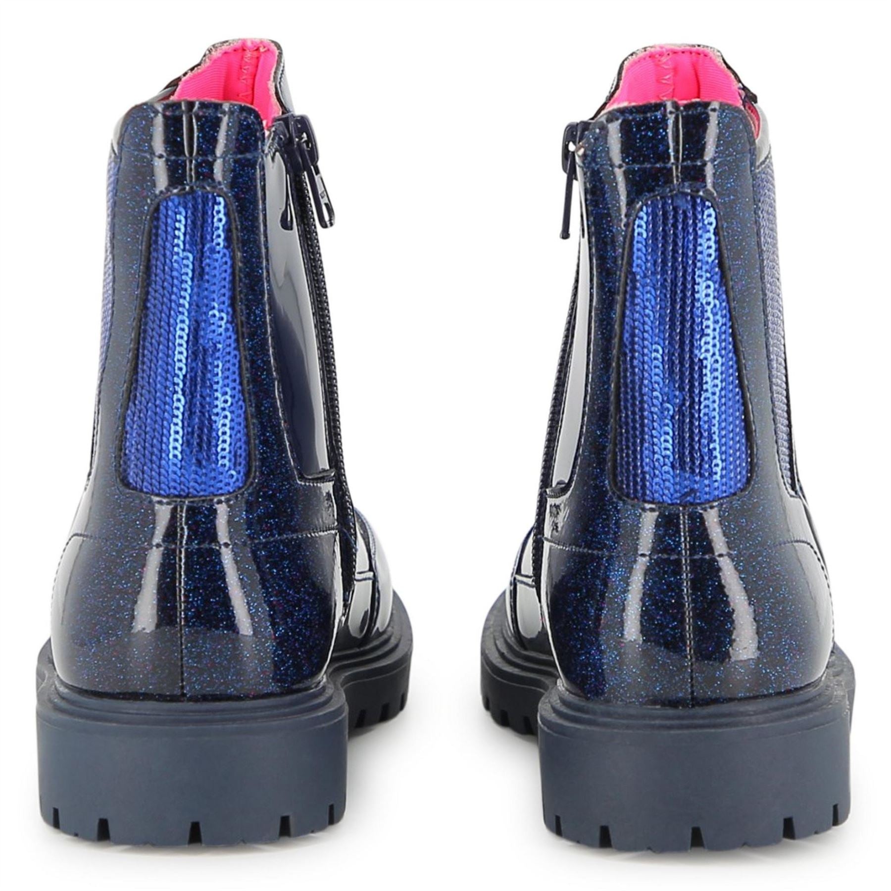 Billieblush Jn54 Metallic Ankle Boots with Zipper