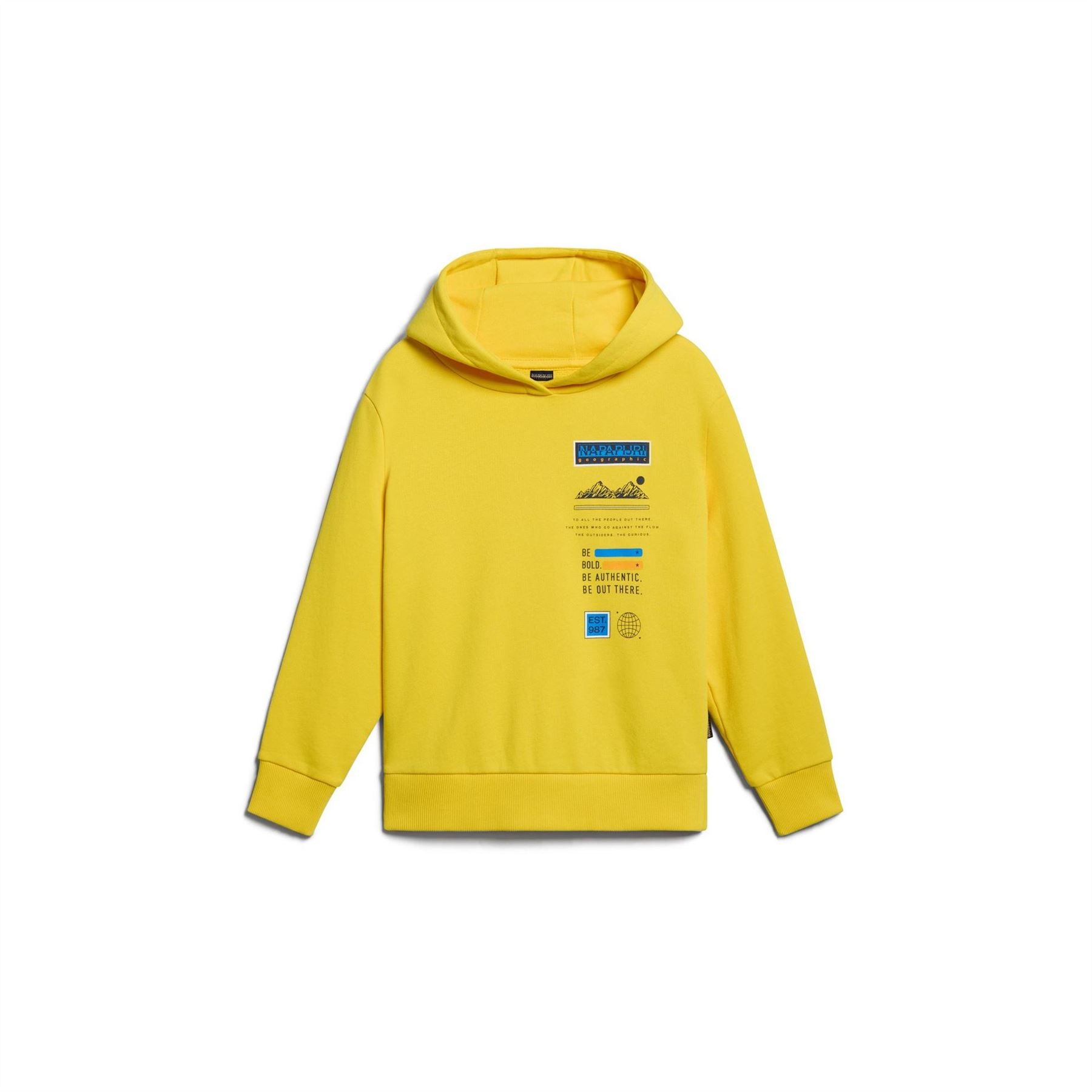 Napapijri Hooded Text Graphic Long Sleeve Sweatshirt
