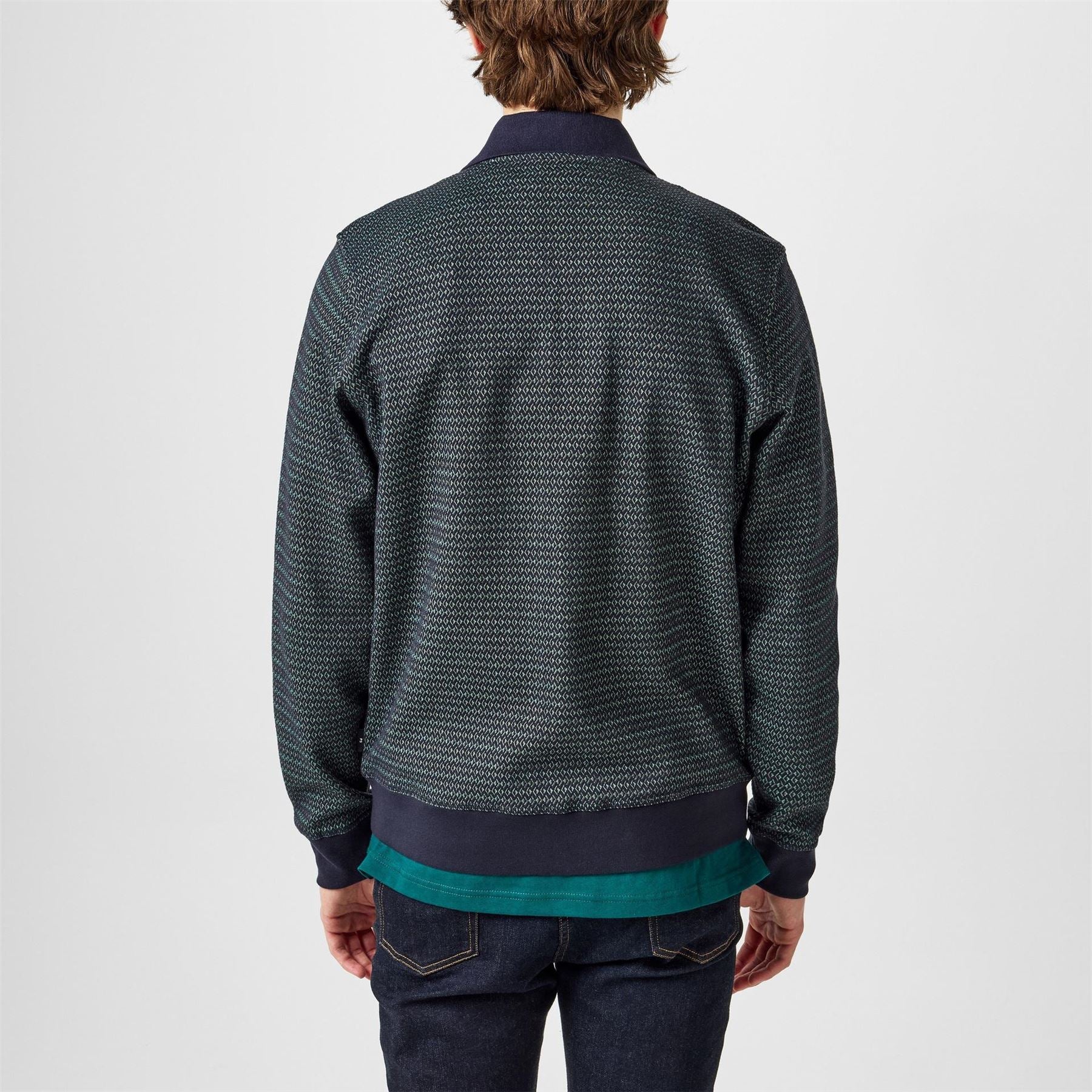 PS Paul Smith Textured Long Sleeve Zip Overshirt
