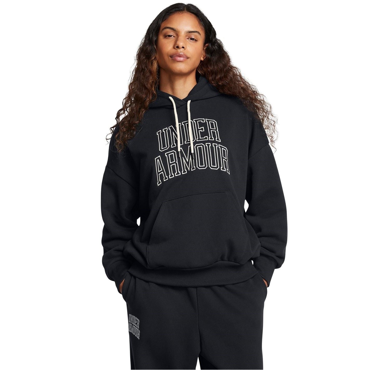 Under Armour Icon Hooded Neck Drop Shoulder Oversize Fit Top