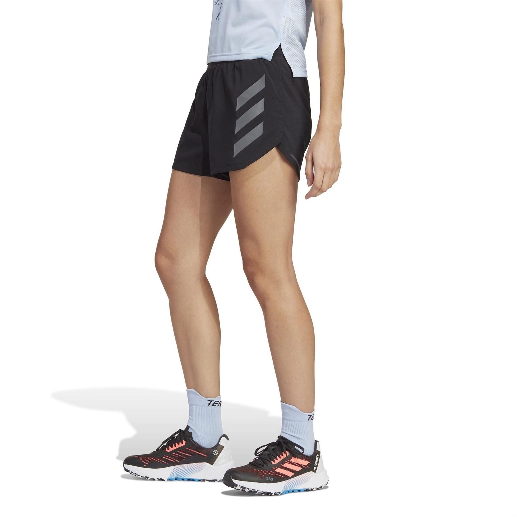 adidas Walking Curved Hem Athletic Shorts
