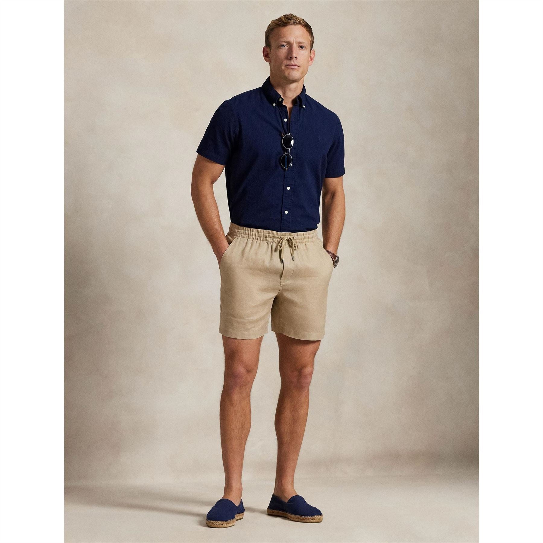 Polo Ralph Lauren Seersucker Regular Fit Button Down Collar Shirt