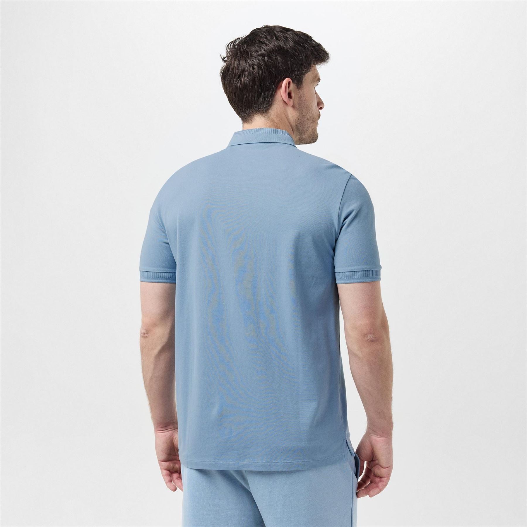 Hugo HUGO Deruso Short Sleeve Polo Shirt with Logo Detail and Ribbed Collar   Premium Cotton