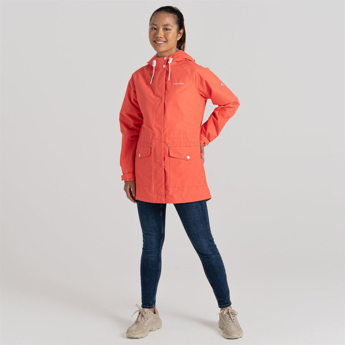 Craghoppers Lilah Hooded Rain Jacket with Elasticated Cuff