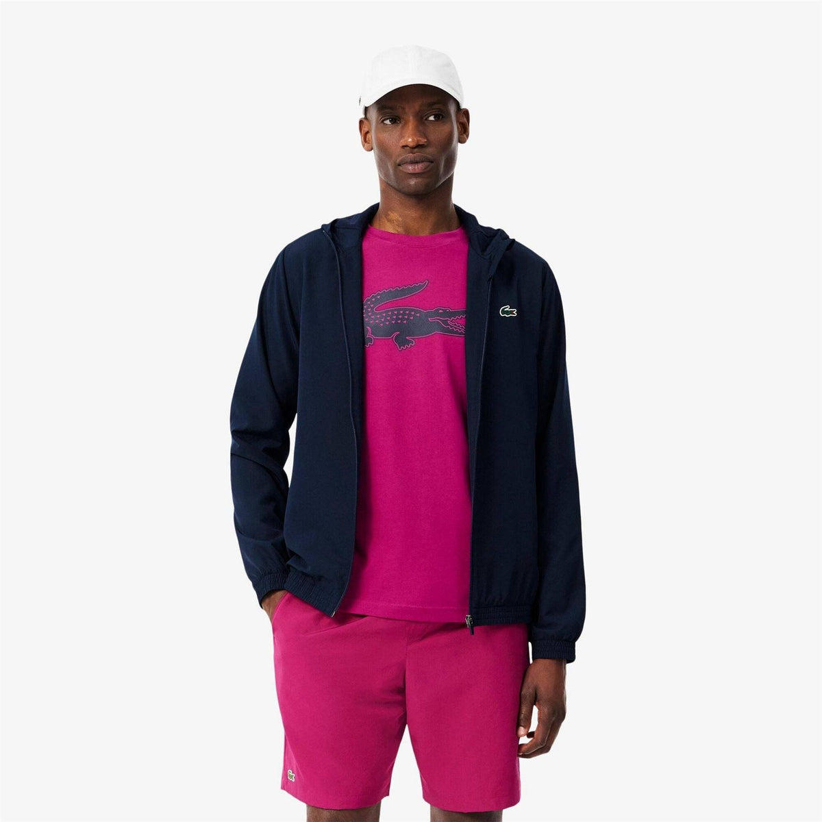 Lacoste Taff Tt Water Repellent Hooded Tracksuit Top